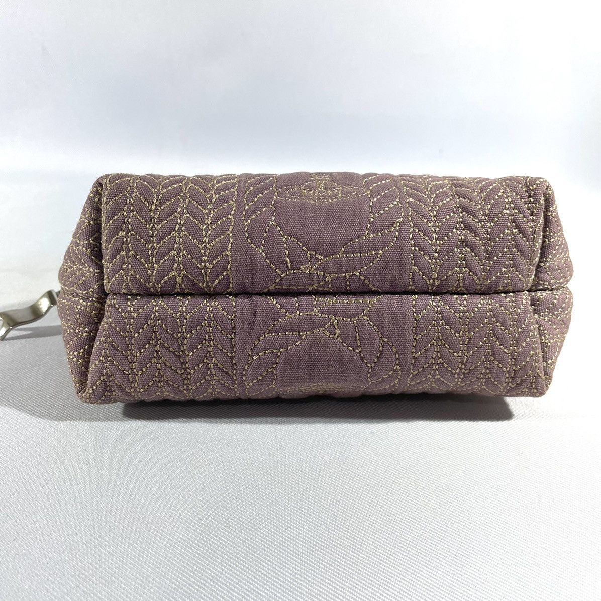 Vivienne Westwood Purple Quilted Canvas Orb Pouch Size ONE SIZE - 14 Thumbnail