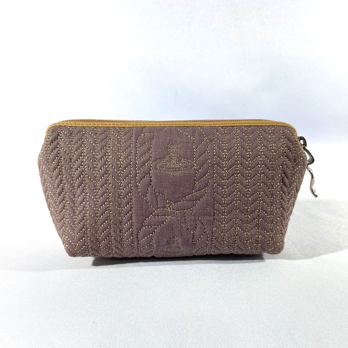Vivienne Westwood Purple Quilted Canvas Orb Pouch Size ONE SIZE - 2 Thumbnail