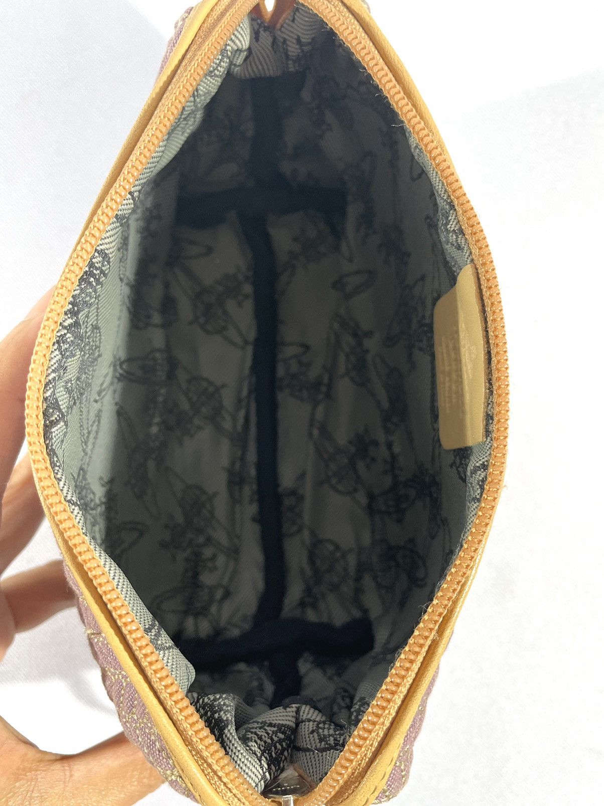 Vivienne Westwood Purple Quilted Canvas Orb Pouch Size ONE SIZE - 10 Thumbnail