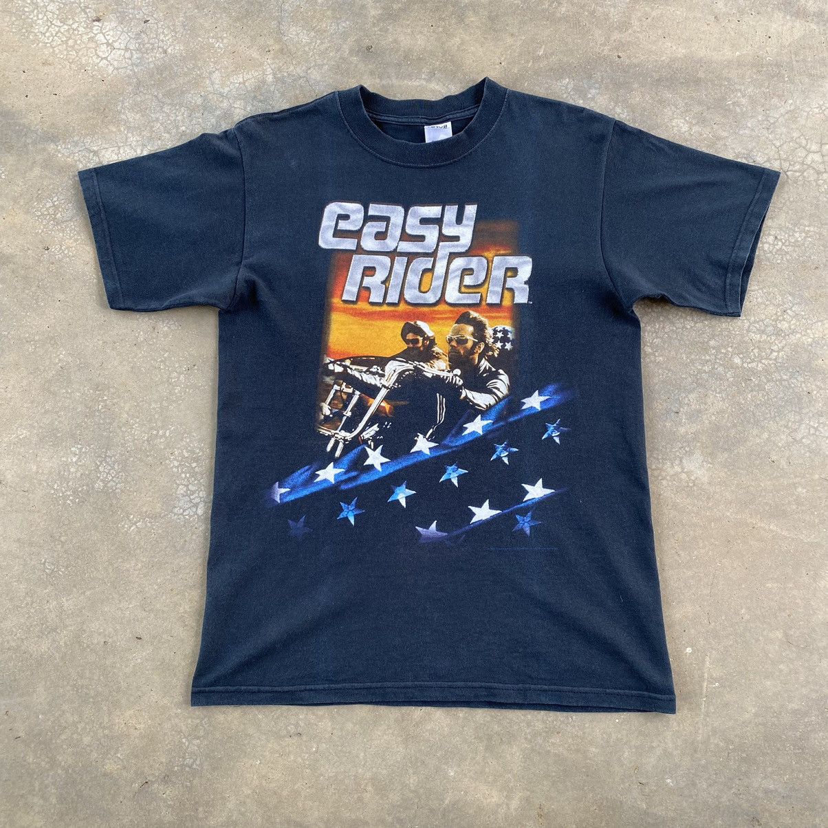 image of Harley Davidson x Movie Vintage Y2K Easy Rider Movie Tshirt in Black, Men's (Size Medium)