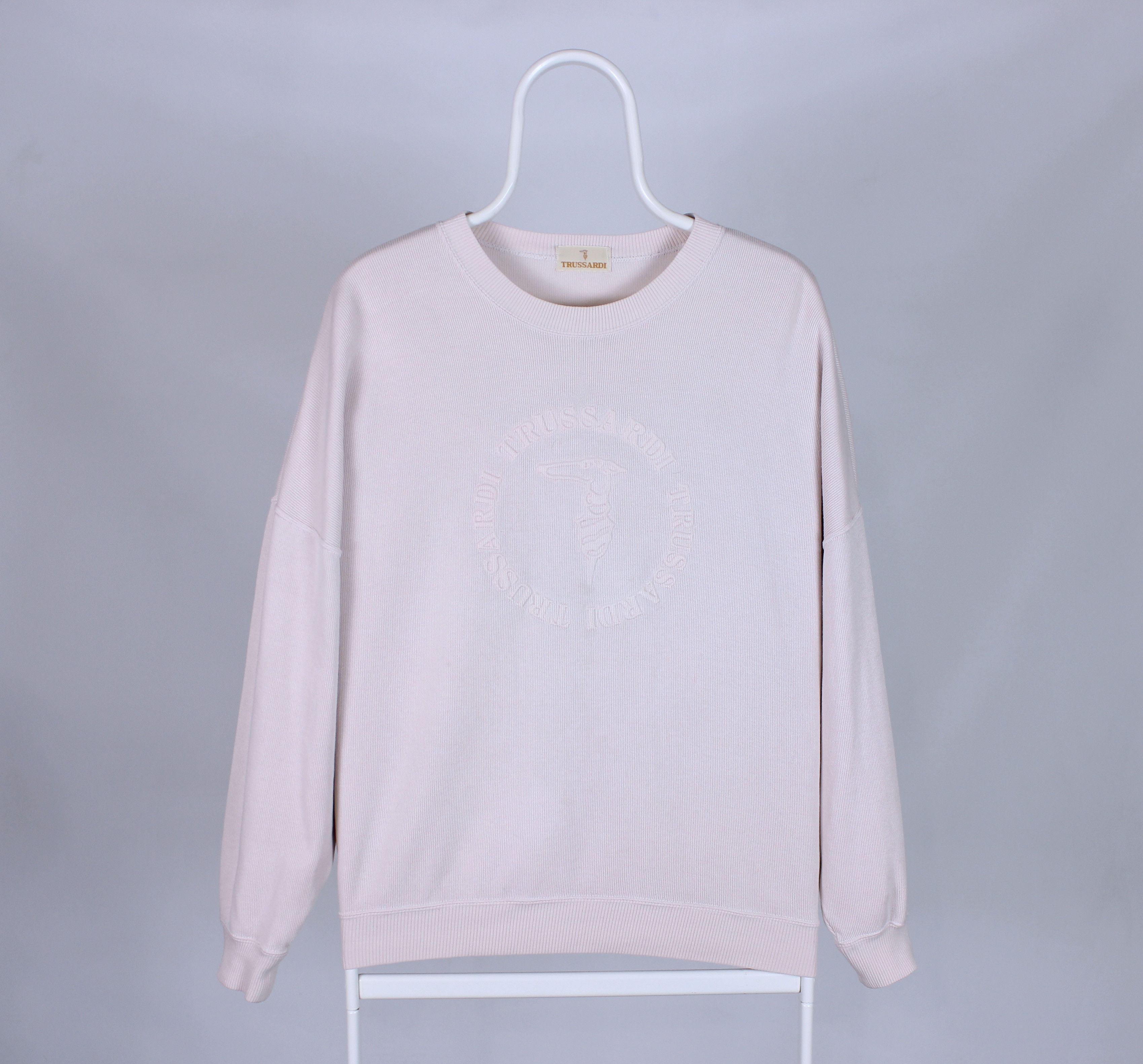 Trussardi Trussardi sweater vintage big logo centr rarity pink M Size US M / EU 48-50 / 2 - 2 Thumbnail