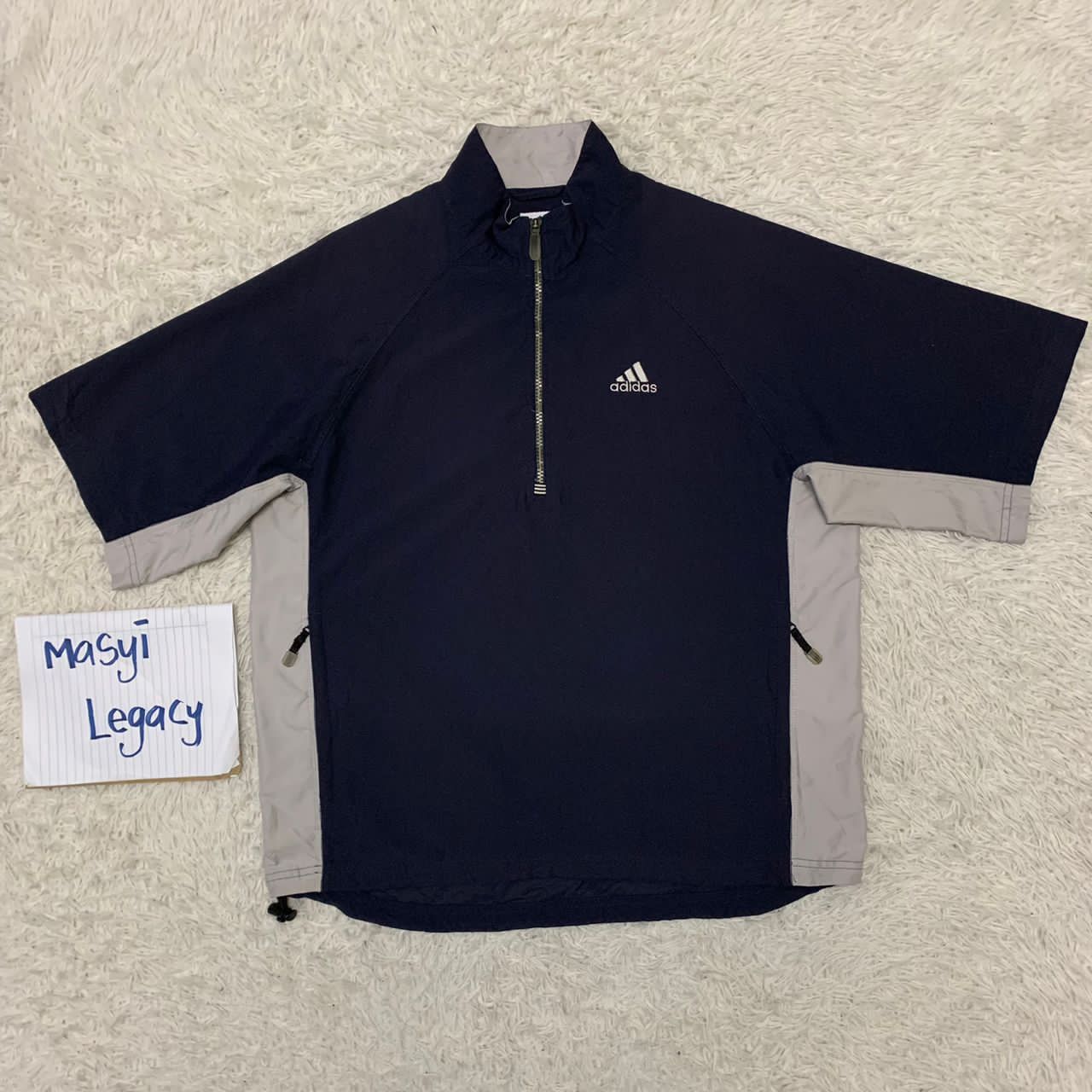 Adidas Streetwear Adidas climashell wind half zip tshirt Grailed