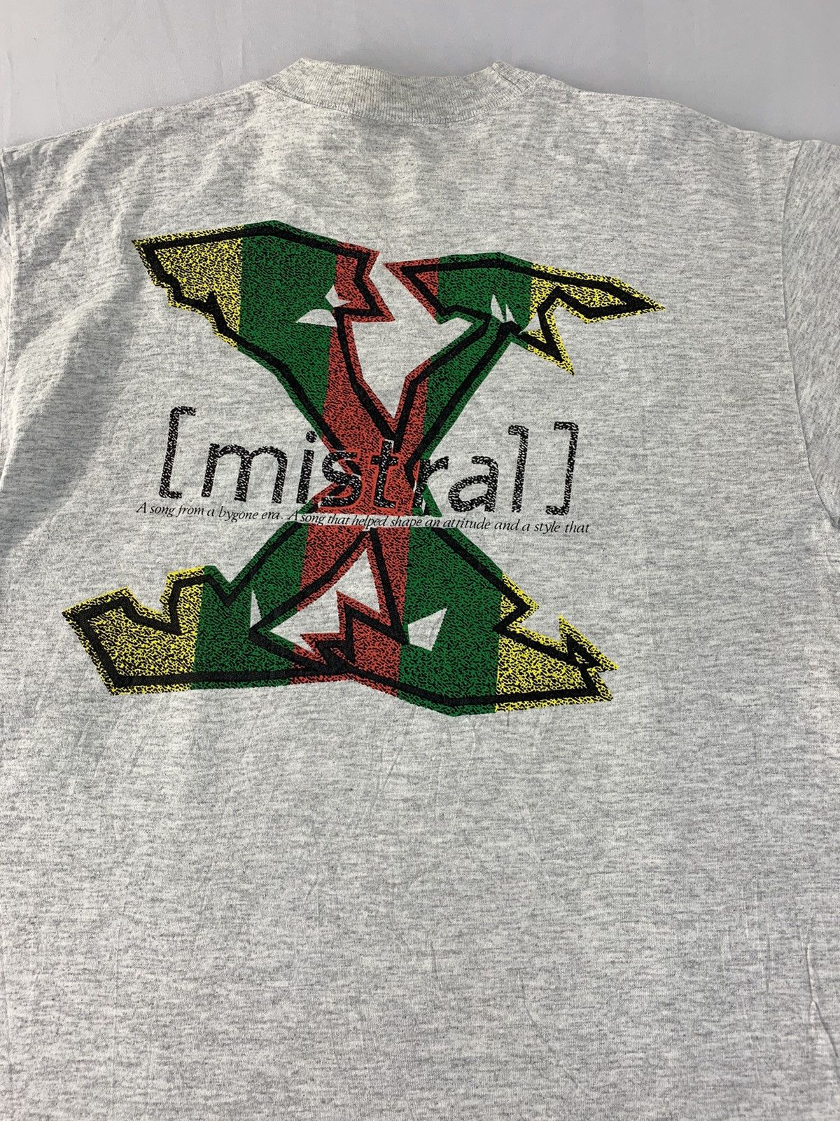 Vintage 80s 90s Mistral X Song By Bygone Big Logo Tee Size US S / EU 44-46 / 1 - 2 Thumbnail