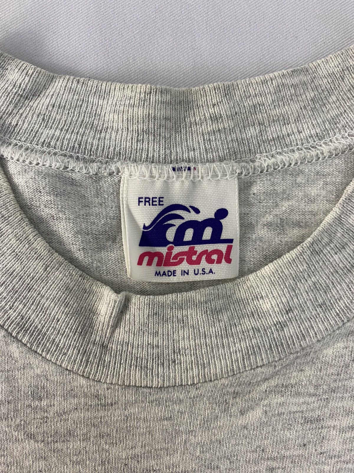 Vintage 80s 90s Mistral X Song By Bygone Big Logo Tee Size US S / EU 44-46 / 1 - 5 Thumbnail