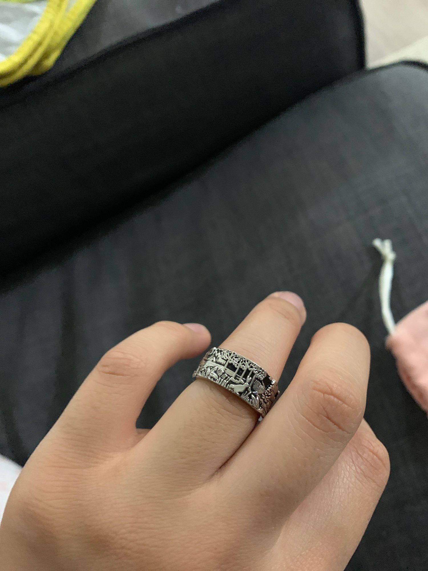 Jewelry Silver Deer Forest Ring Size ONE SIZE - 8 Thumbnail