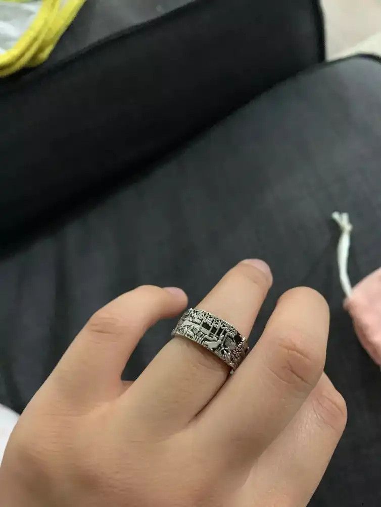 Jewelry Silver Deer Forest Ring Size ONE SIZE - 5 Thumbnail