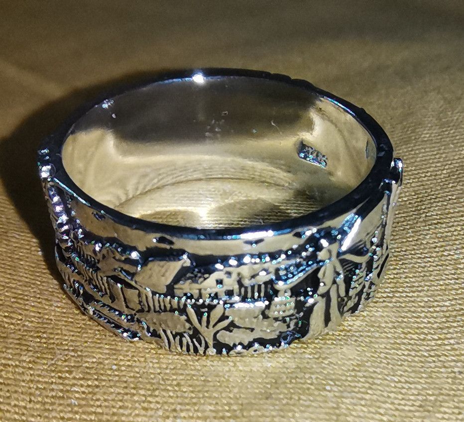 Jewelry Silver Deer Forest Ring Size ONE SIZE - 1 Thumbnail