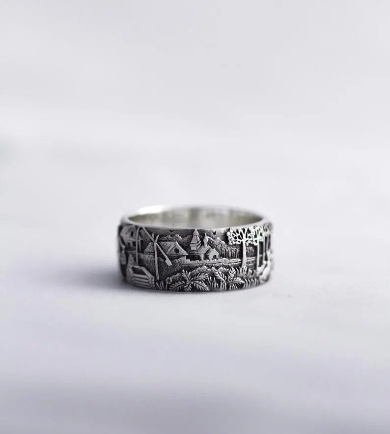 Jewelry Silver Deer Forest Ring Size ONE SIZE - 3 Thumbnail