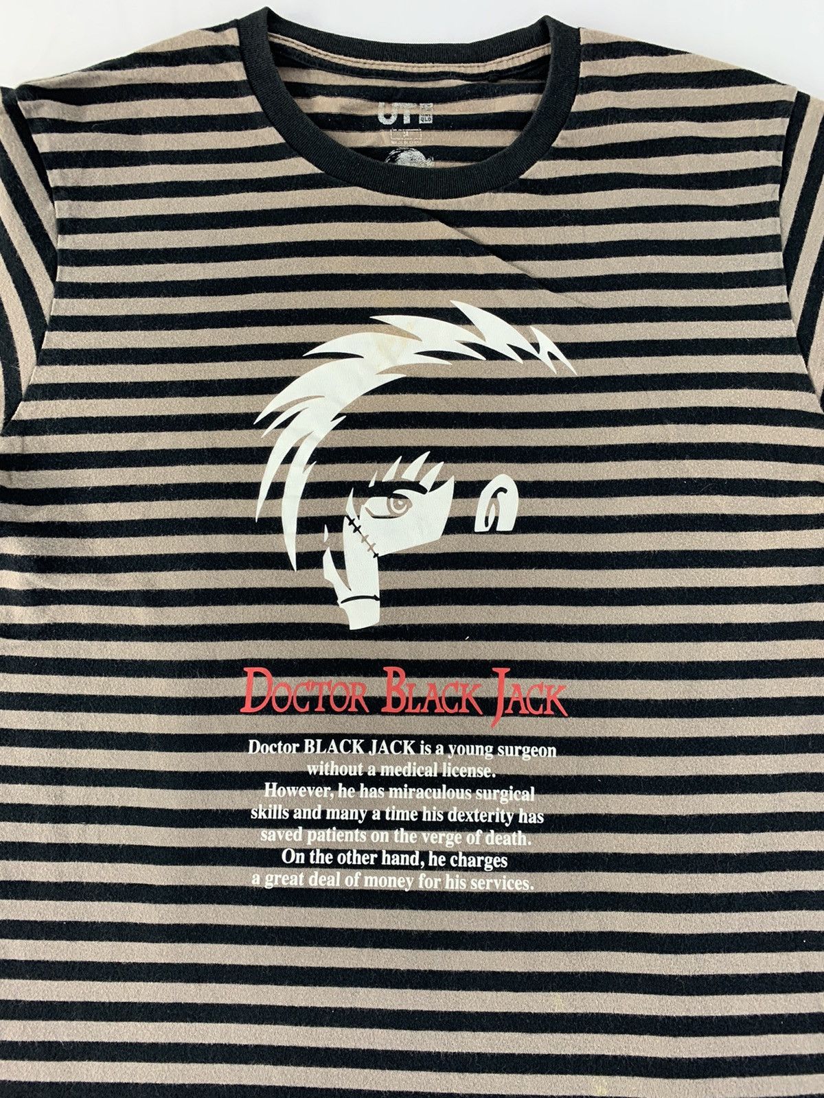 Anime Doctor Black Jack Hepburn Burakku Jakku Manga Striped Tee Size US S / EU 44-46 / 1 - 3 Thumbnail