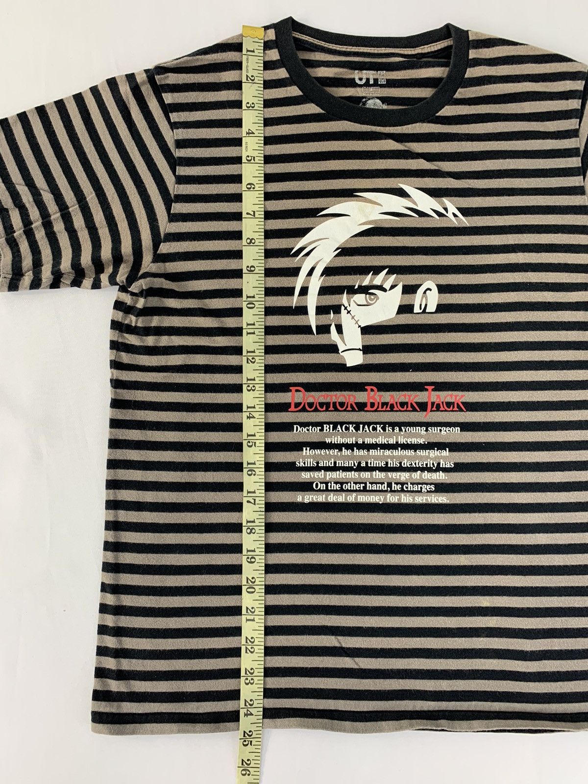 Anime Doctor Black Jack Hepburn Burakku Jakku Manga Striped Tee Size US S / EU 44-46 / 1 - 9 Thumbnail