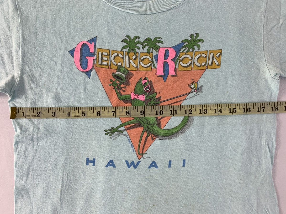 Vintage 80s Poly Tees Hawaii Gecko Rock Tour Tee Size US S / EU 44-46 / 1 - 7 Thumbnail
