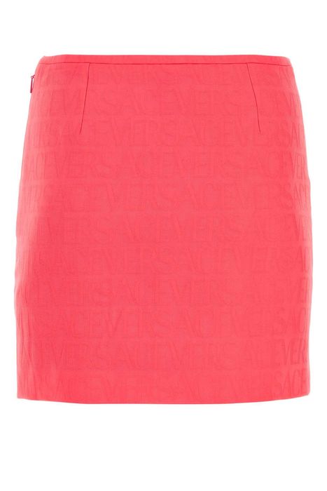 Versace Fluo Pink Jacquard Mini Skirt Grailed