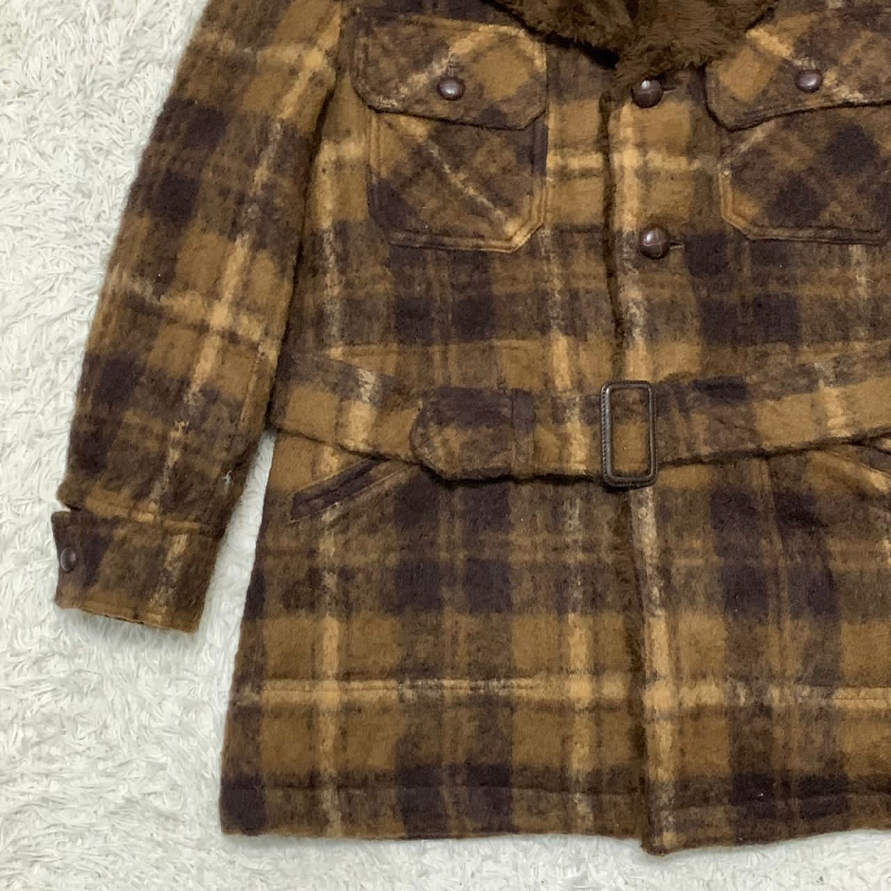 Japanese Brand Tomson Gazelle Sherpa Mohair Style Jacket Belted Size US M / EU 48-50 / 2 - 5 Thumbnail