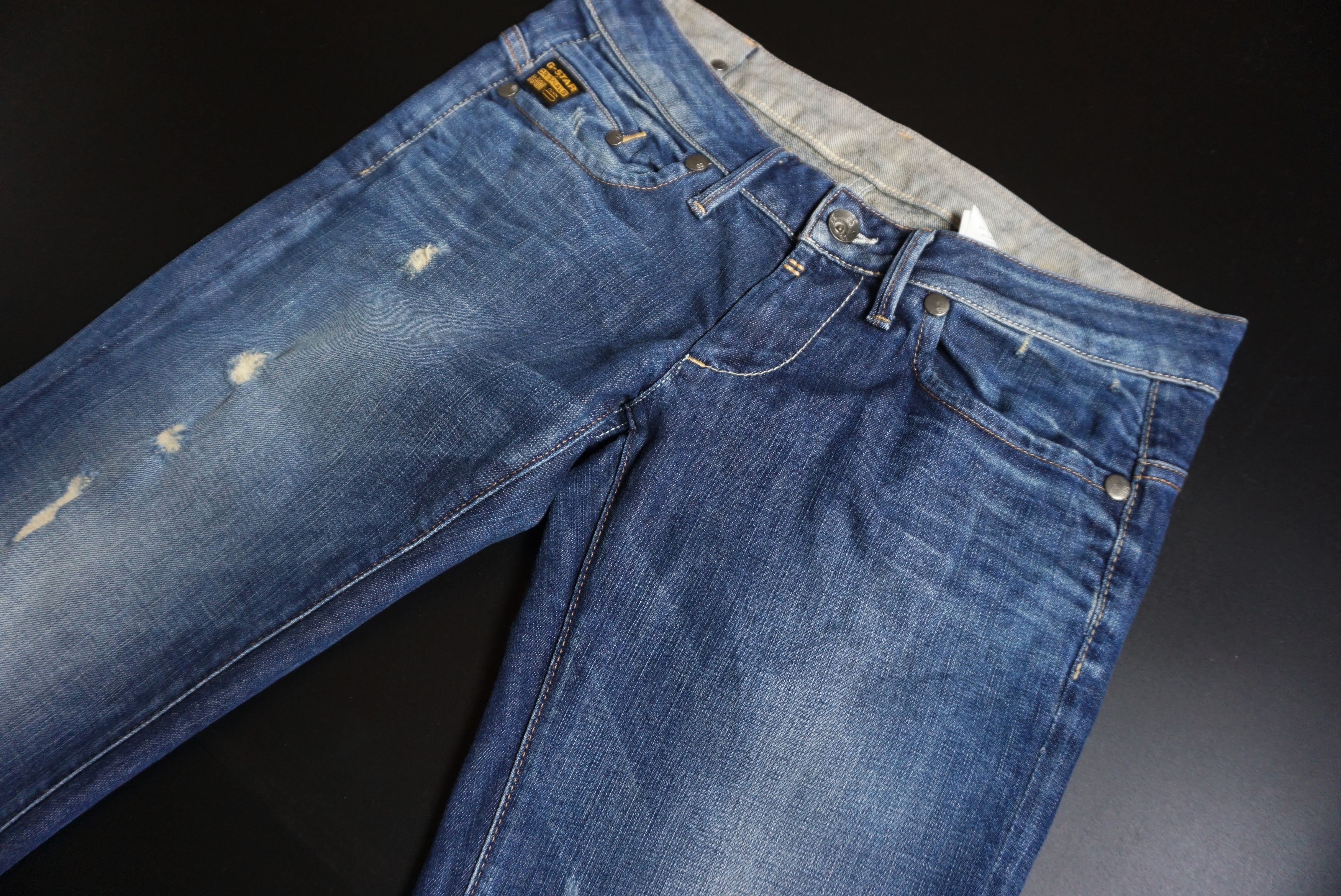 G-Star G-Star Raw jeans 30/32 Midge Straight WMN distressed denim Size 30" / US 8 / IT 44 - 8 Thumbnail
