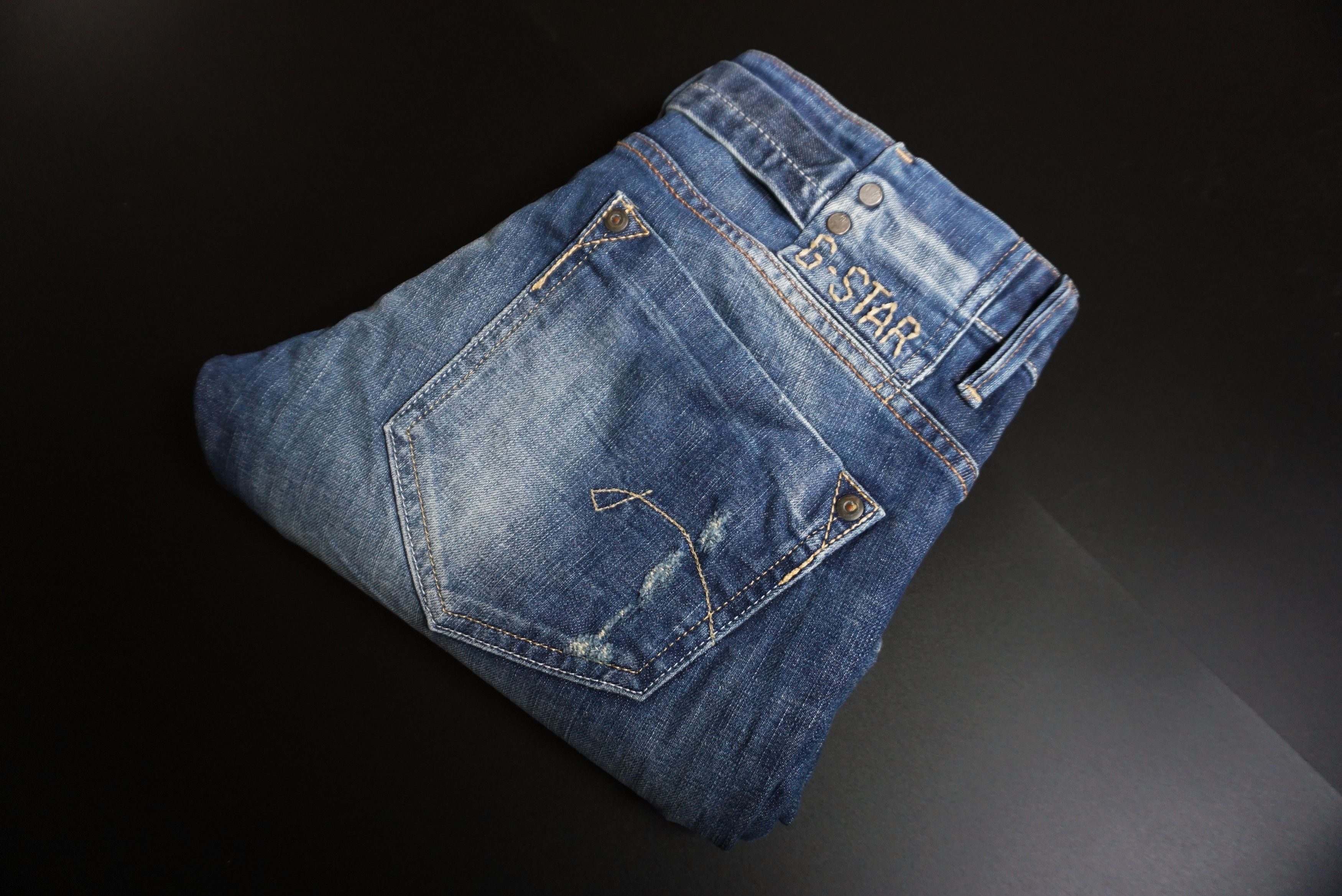 G-Star G-Star Raw jeans 30/32 Midge Straight WMN distressed denim Size 30" / US 8 / IT 44 - 20 Thumbnail