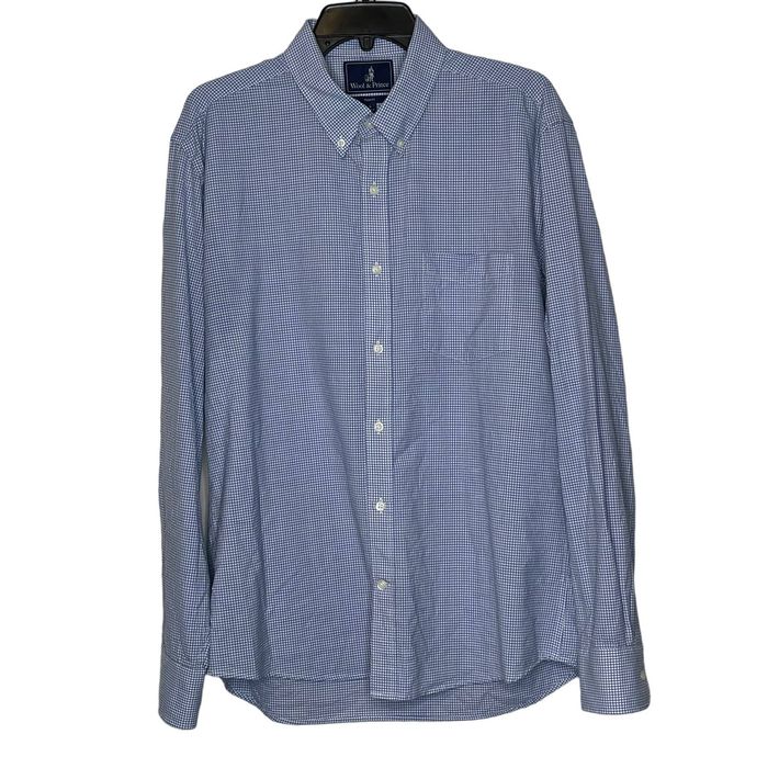 Wool&Prince Wool & Prince Slim Fit Checkered Button Down Shirt Large ...