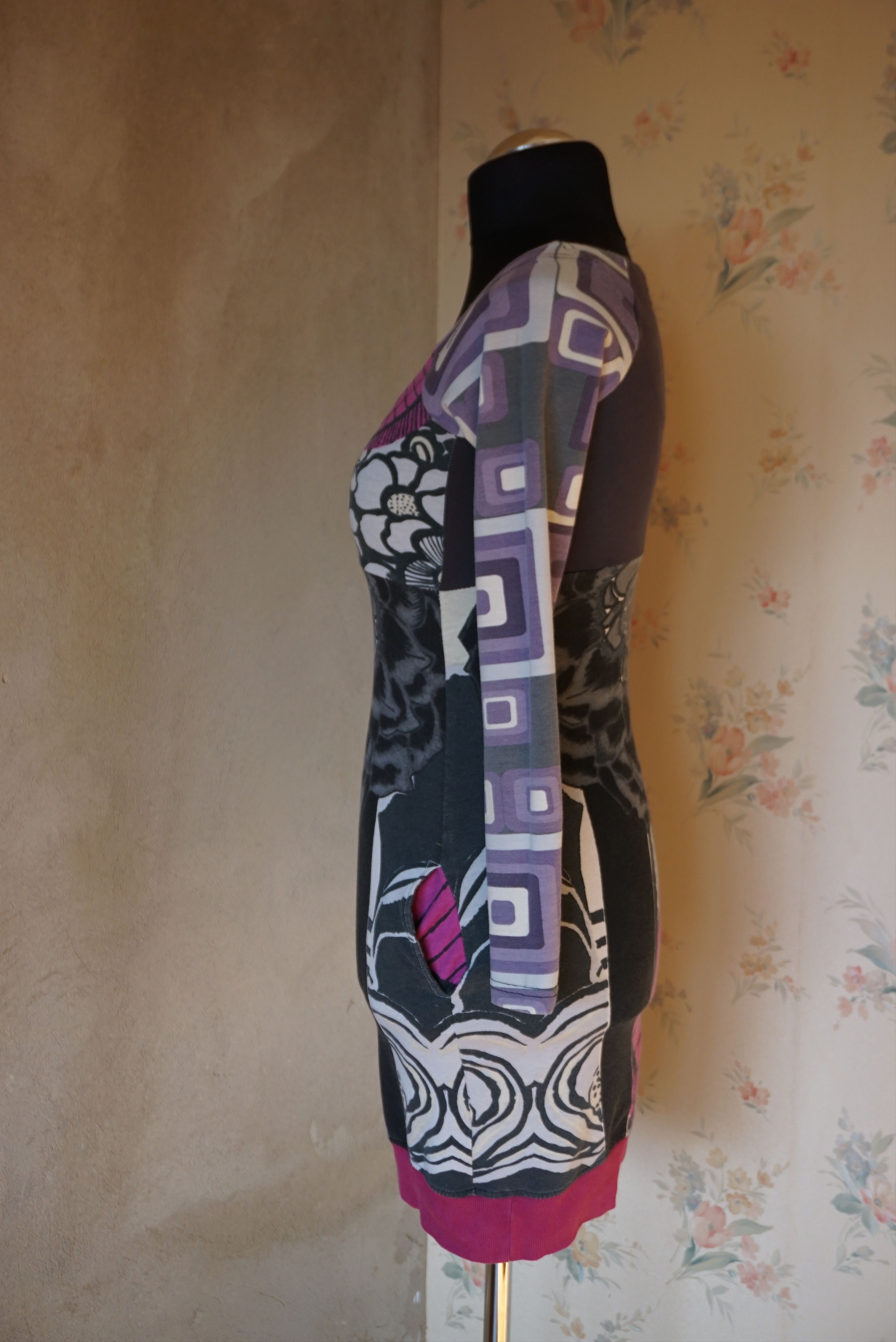 Designer Womens Desigual dress XS 0/2/4 patterned jersey casual tunic Size XS / US 0-2 / IT 36-38 - 13 Thumbnail