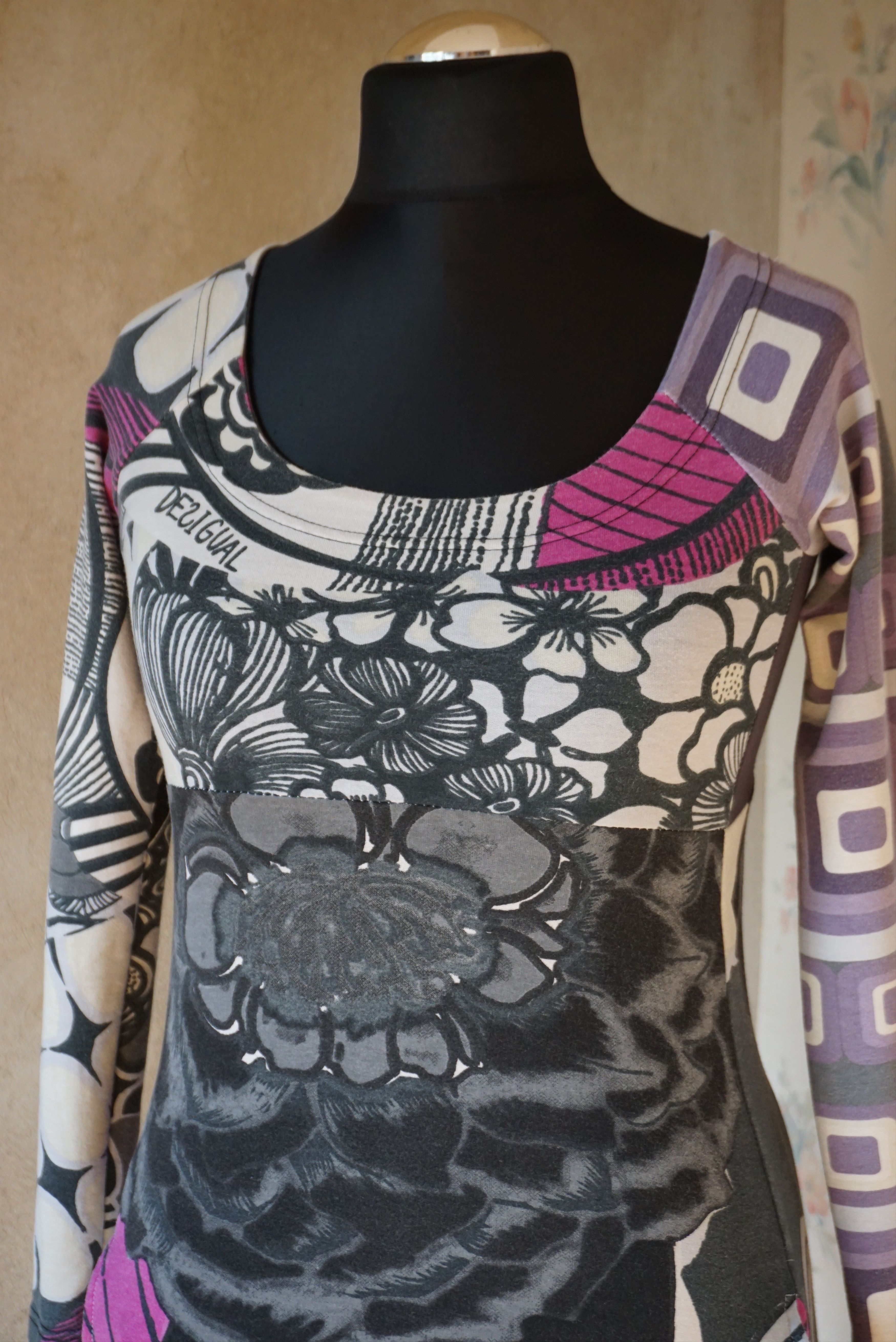 Designer Womens Desigual dress XS 0/2/4 patterned jersey casual tunic Size XS / US 0-2 / IT 36-38 - 6 Thumbnail