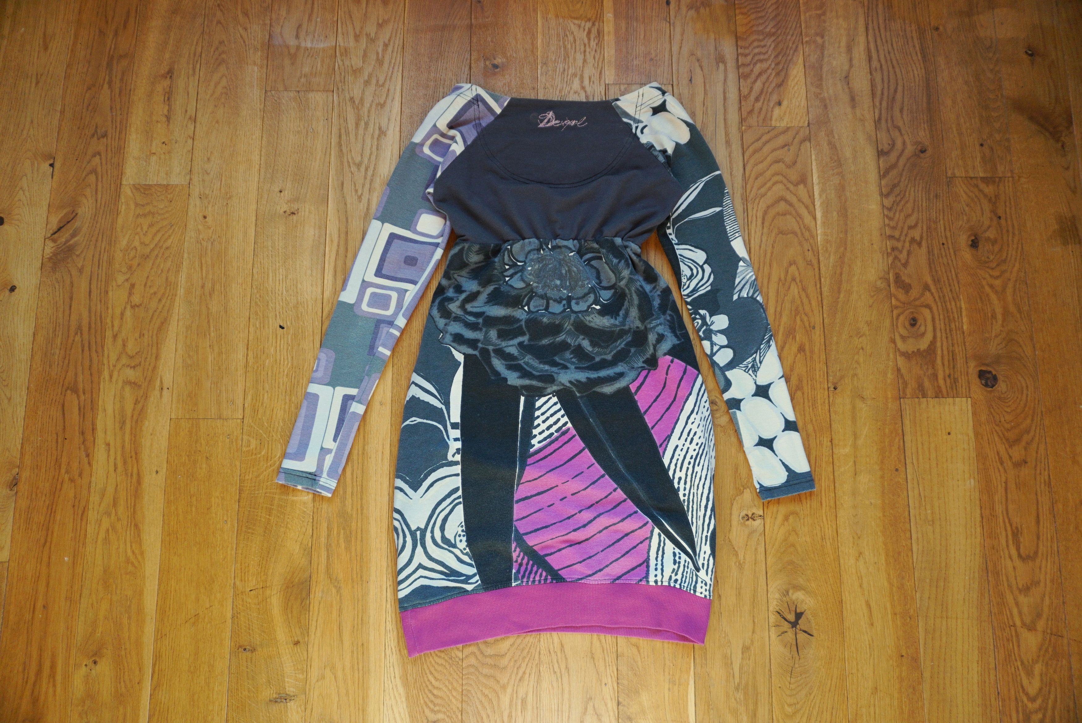 Designer Womens Desigual dress XS 0/2/4 patterned jersey casual tunic Size XS / US 0-2 / IT 36-38 - 16 Thumbnail
