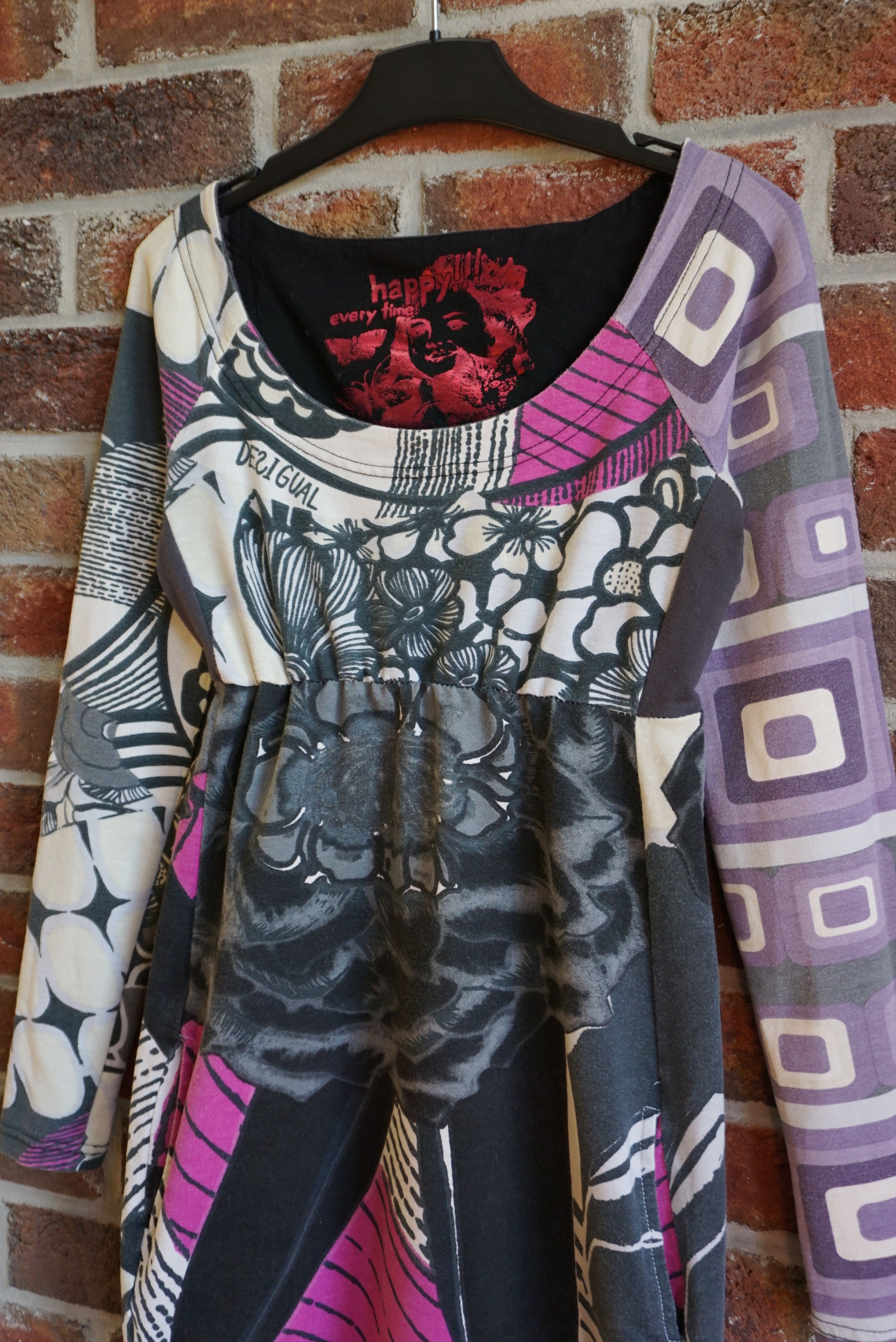 Designer Womens Desigual dress XS 0/2/4 patterned jersey casual tunic Size XS / US 0-2 / IT 36-38 - 9 Thumbnail