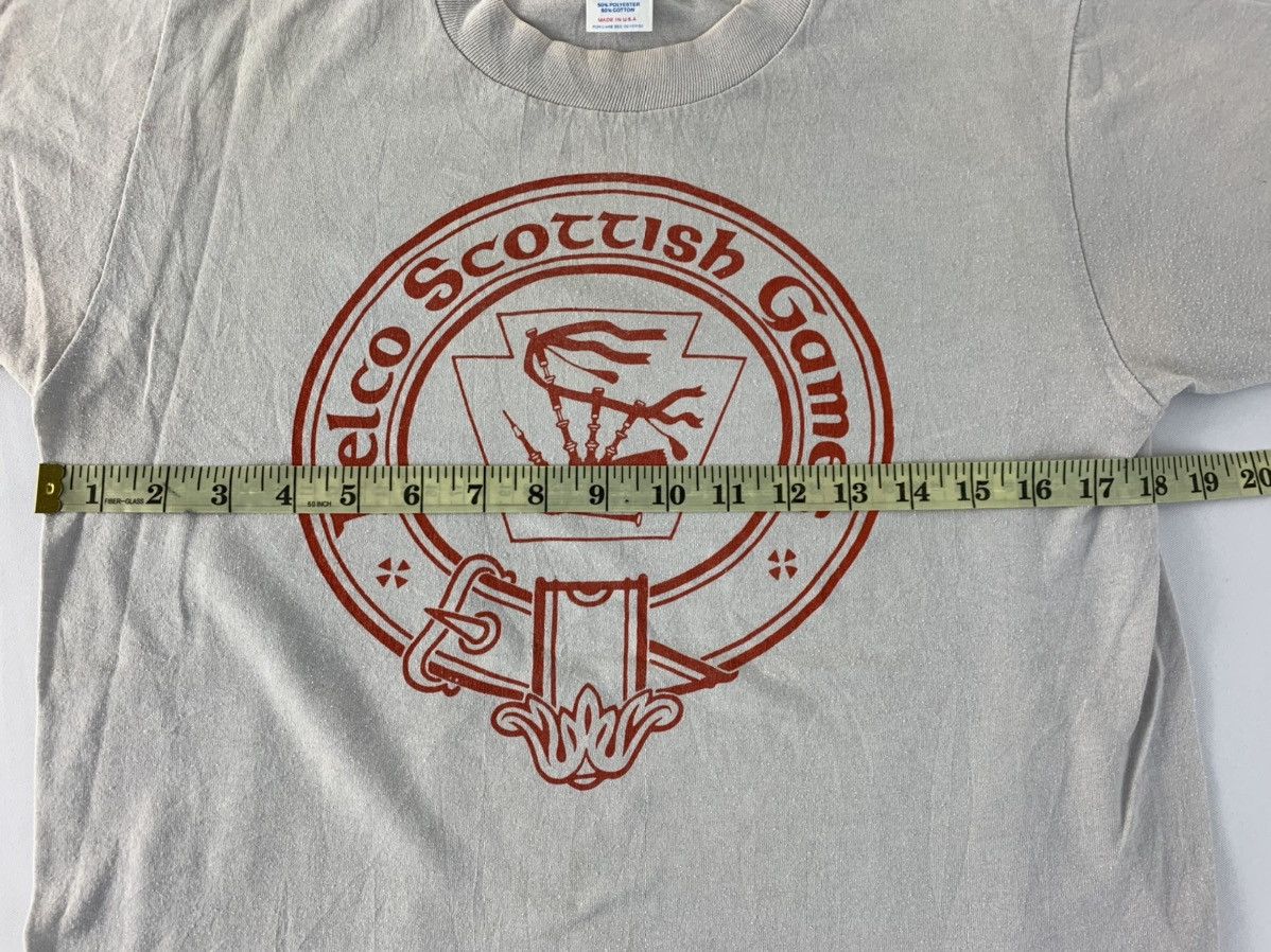 Jerzees 80s Delco Scottish Game Bagpipe Music Instrument 50/50 Tee Size S / US 4 / IT 40 - 6 Thumbnail