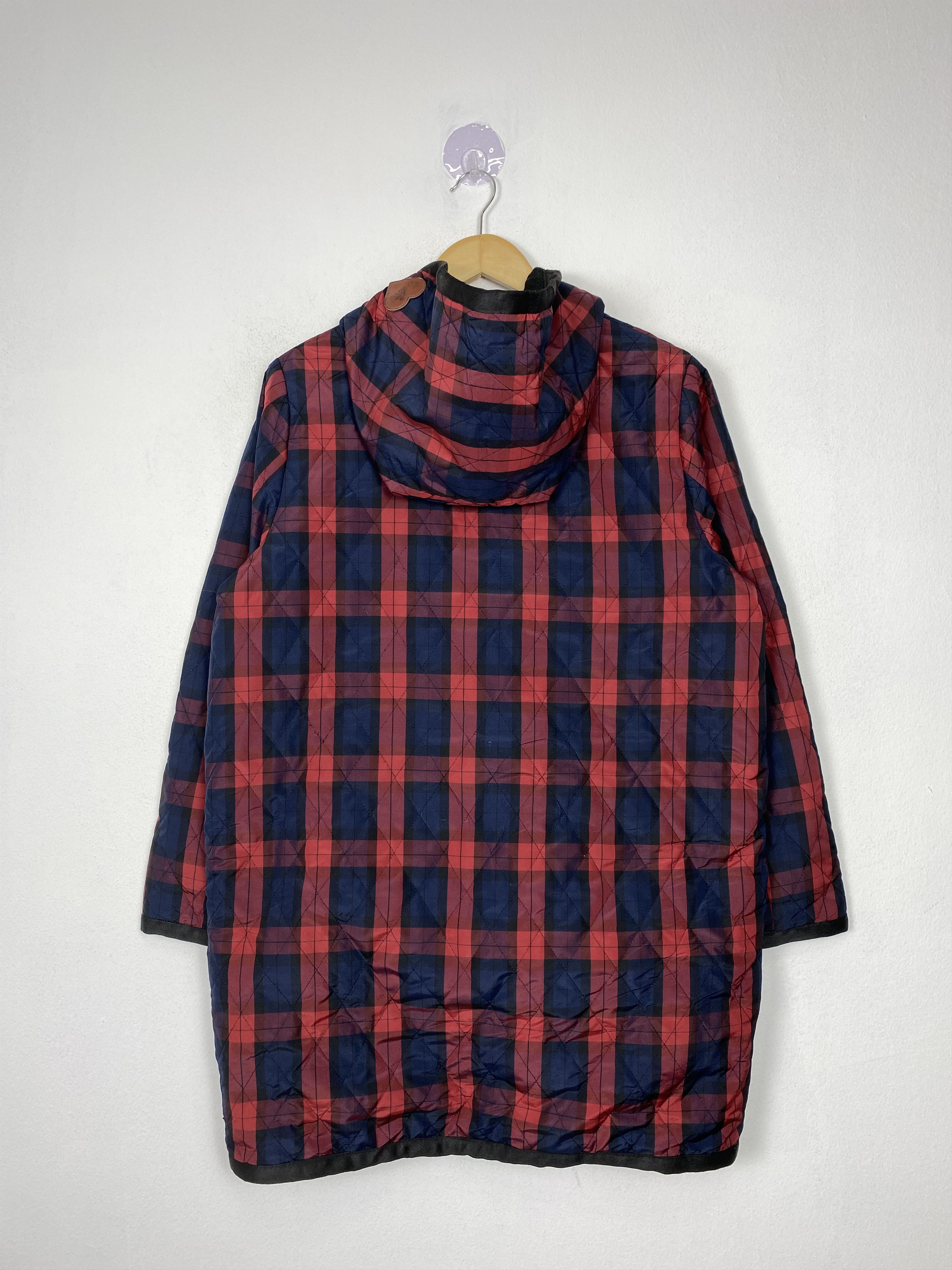 Flannel Vintage Quilted Plaid Hooded Jacket Size US XL / EU 56 / 4 - 4 Thumbnail