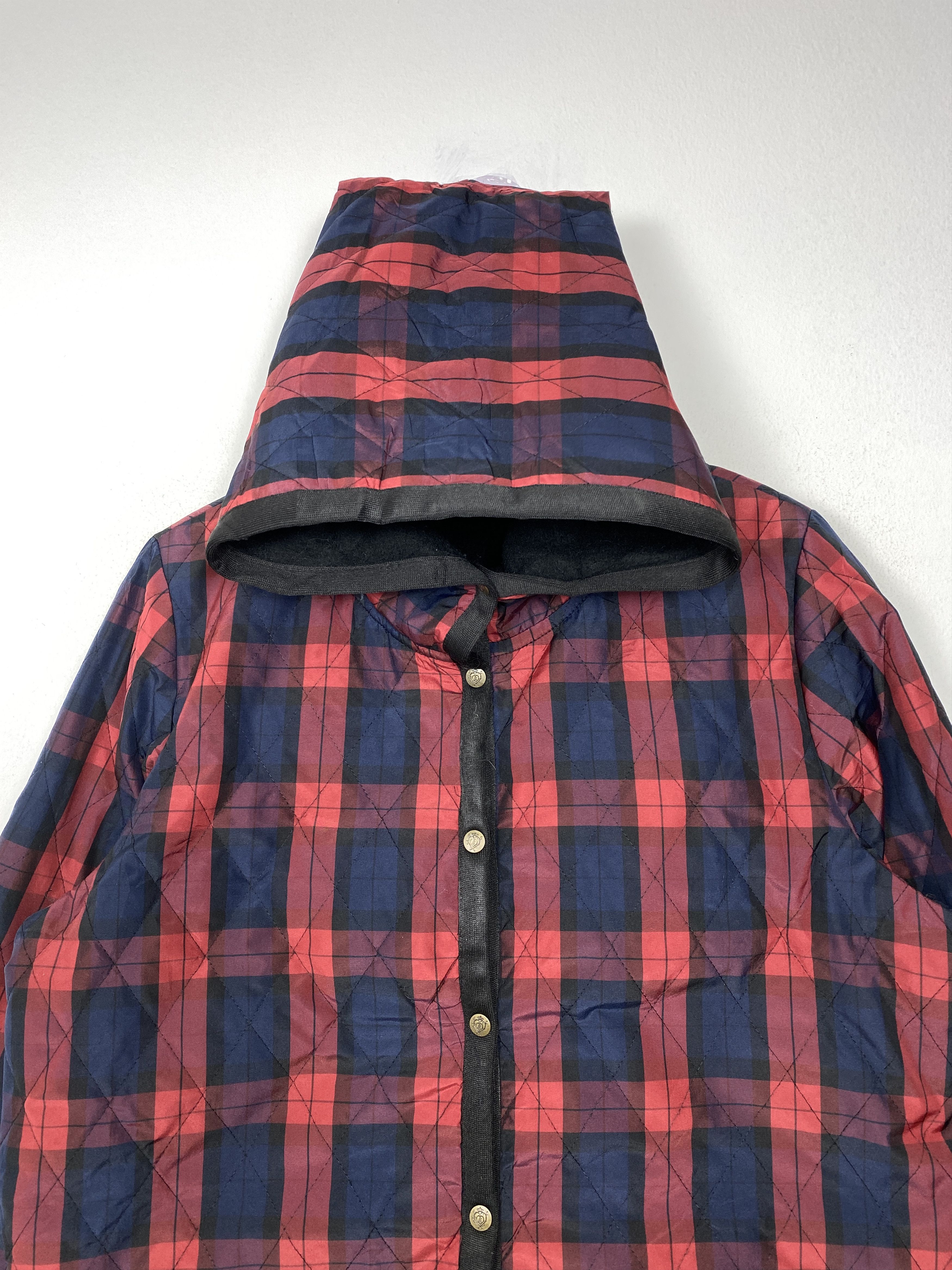 Flannel Vintage Quilted Plaid Hooded Jacket Size US XL / EU 56 / 4 - 2 Thumbnail