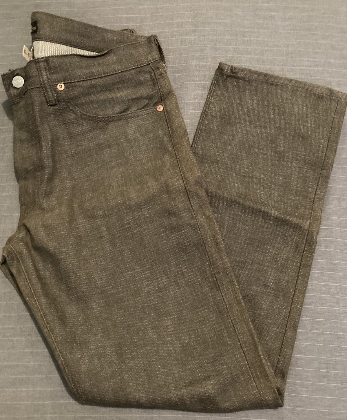 RRL Ralph Lauren Olive Limited Edition Slim Fit Jeans | Grailed