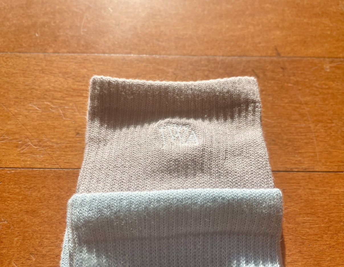 JW Anderson × Uniqlo UNC Blue Grey Layered Socks Dress Crew Cotton Logo Ribbed Size ONE SIZE - 13 Thumbnail