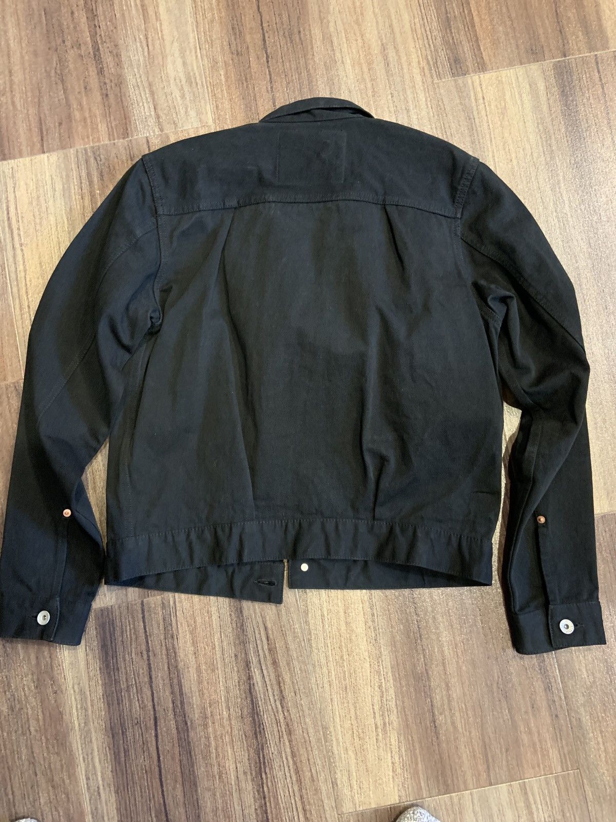 Iron Heart IHJ-84-BLK - 12oz Selvedge Chino Type II Jacket – Black Size US S / EU 44-46 / 1 - 5 Thumbnail