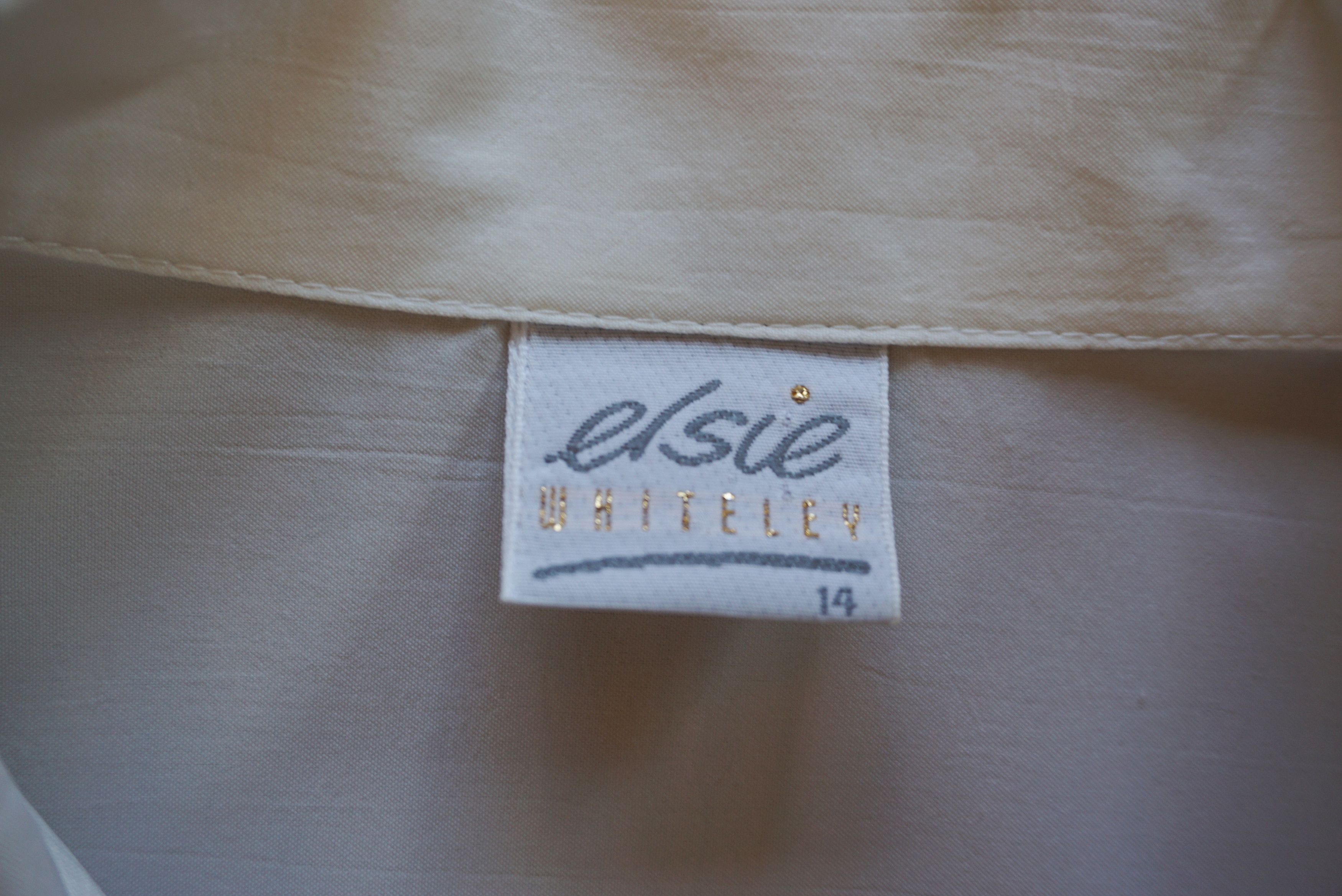 Designer Elsie Whiteley true vintage 80s 90s blouse 40 L 10 top shirt Size L / US 10 / IT 46 - 23 Thumbnail