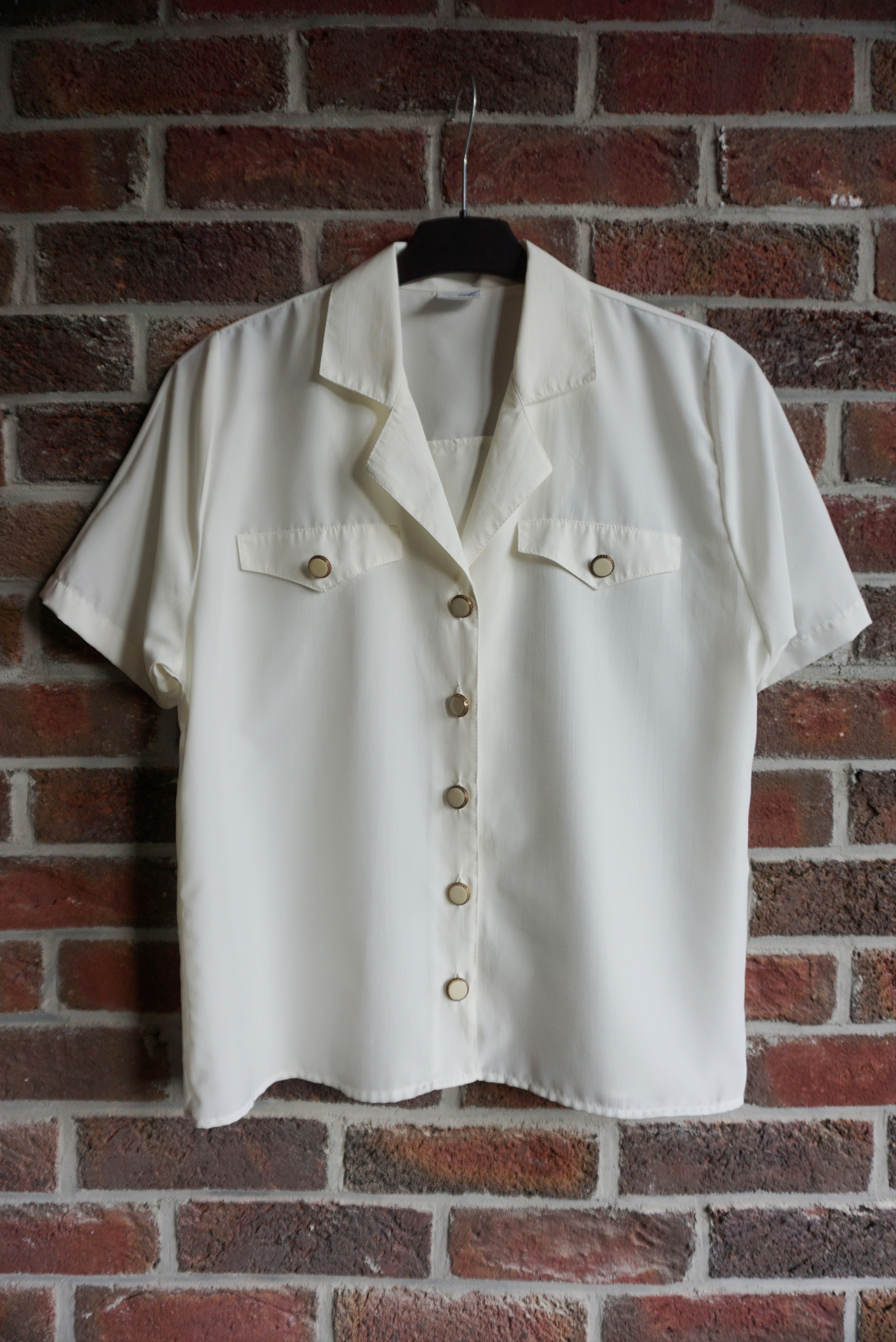 Designer Elsie Whiteley true vintage 80s 90s blouse 40 L 10 top shirt Size L / US 10 / IT 46 - 6 Thumbnail