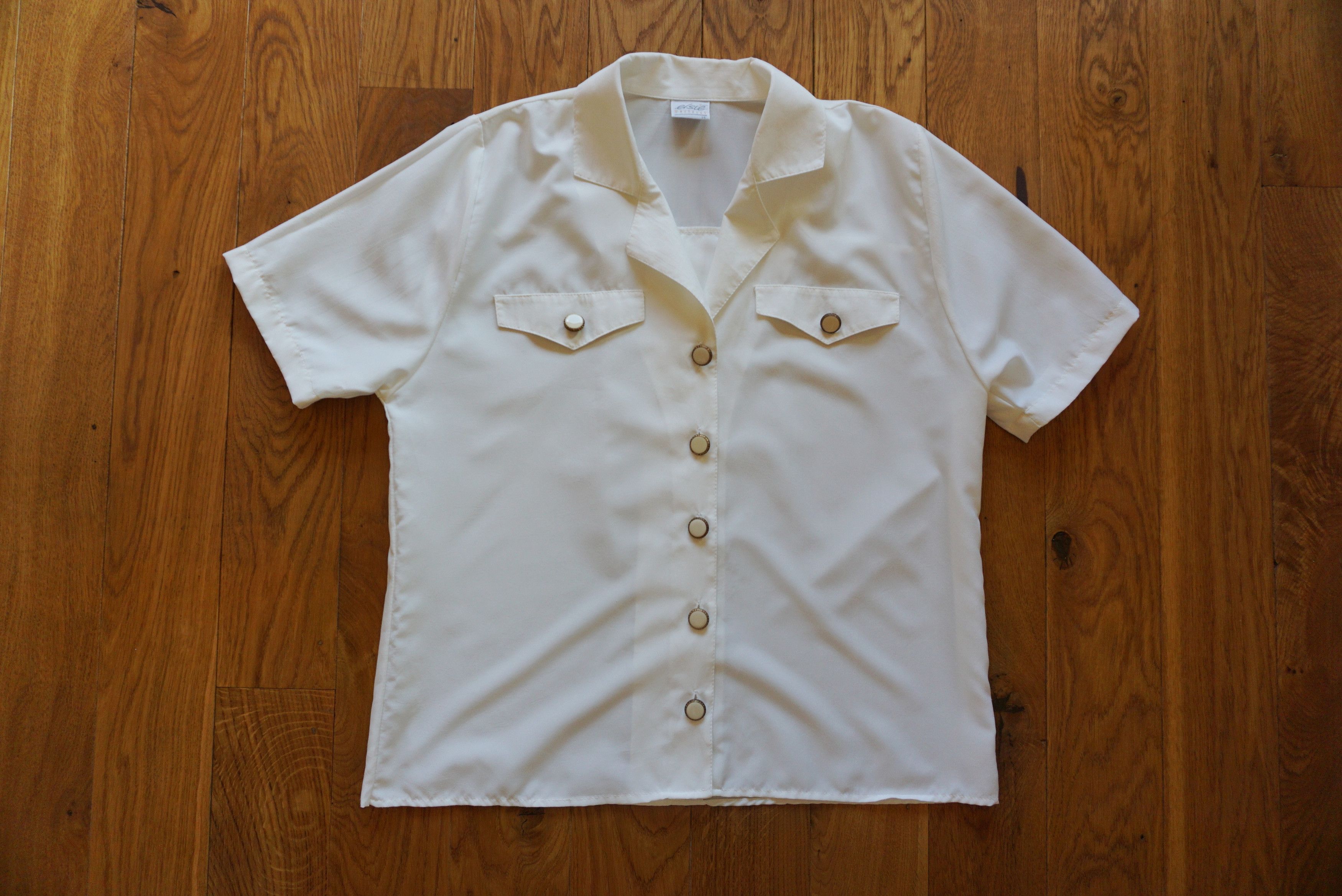 Designer Elsie Whiteley true vintage 80s 90s blouse 40 L 10 top shirt Size L / US 10 / IT 46 - 21 Thumbnail