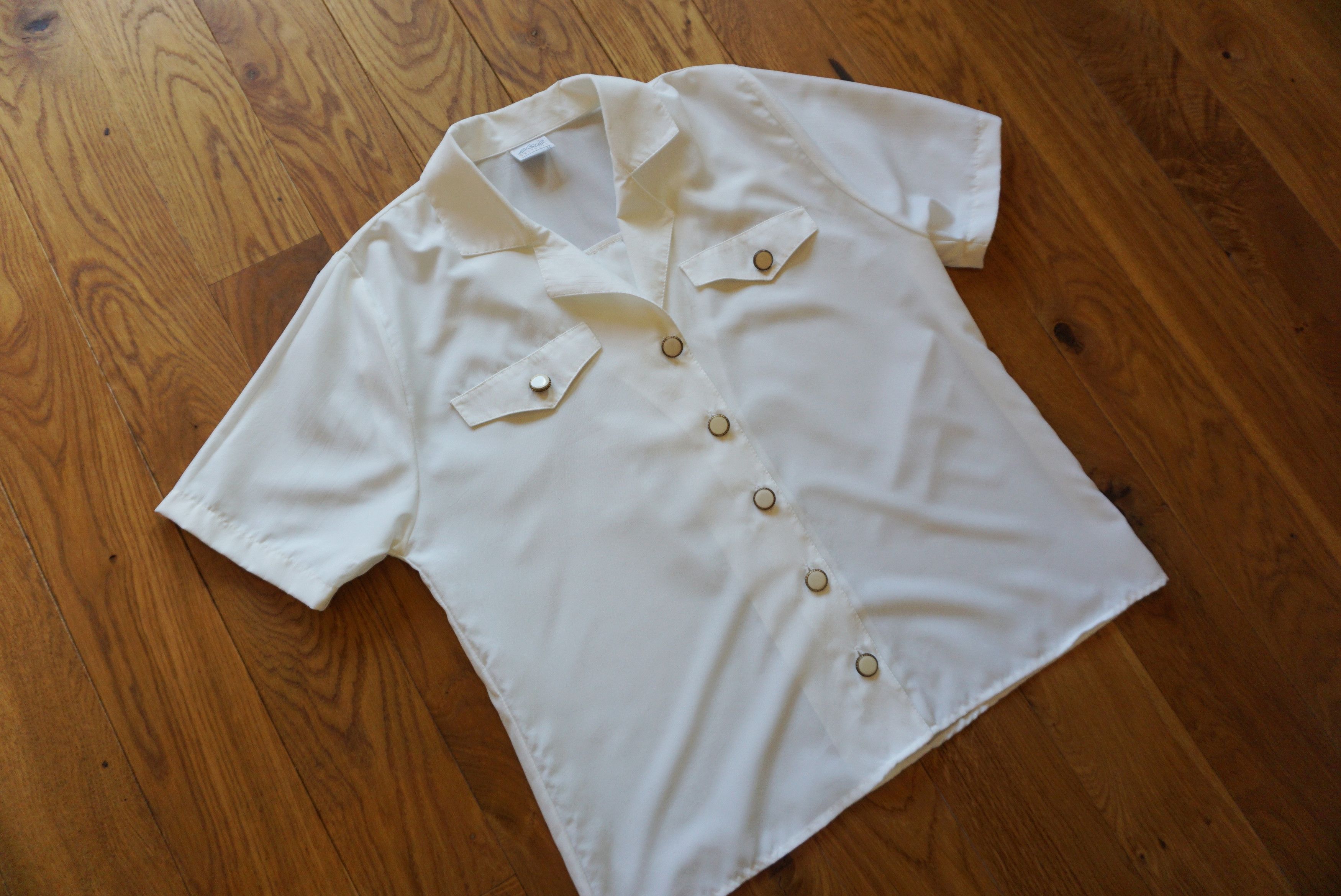 Designer Elsie Whiteley true vintage 80s 90s blouse 40 L 10 top shirt Size L / US 10 / IT 46 - 22 Thumbnail