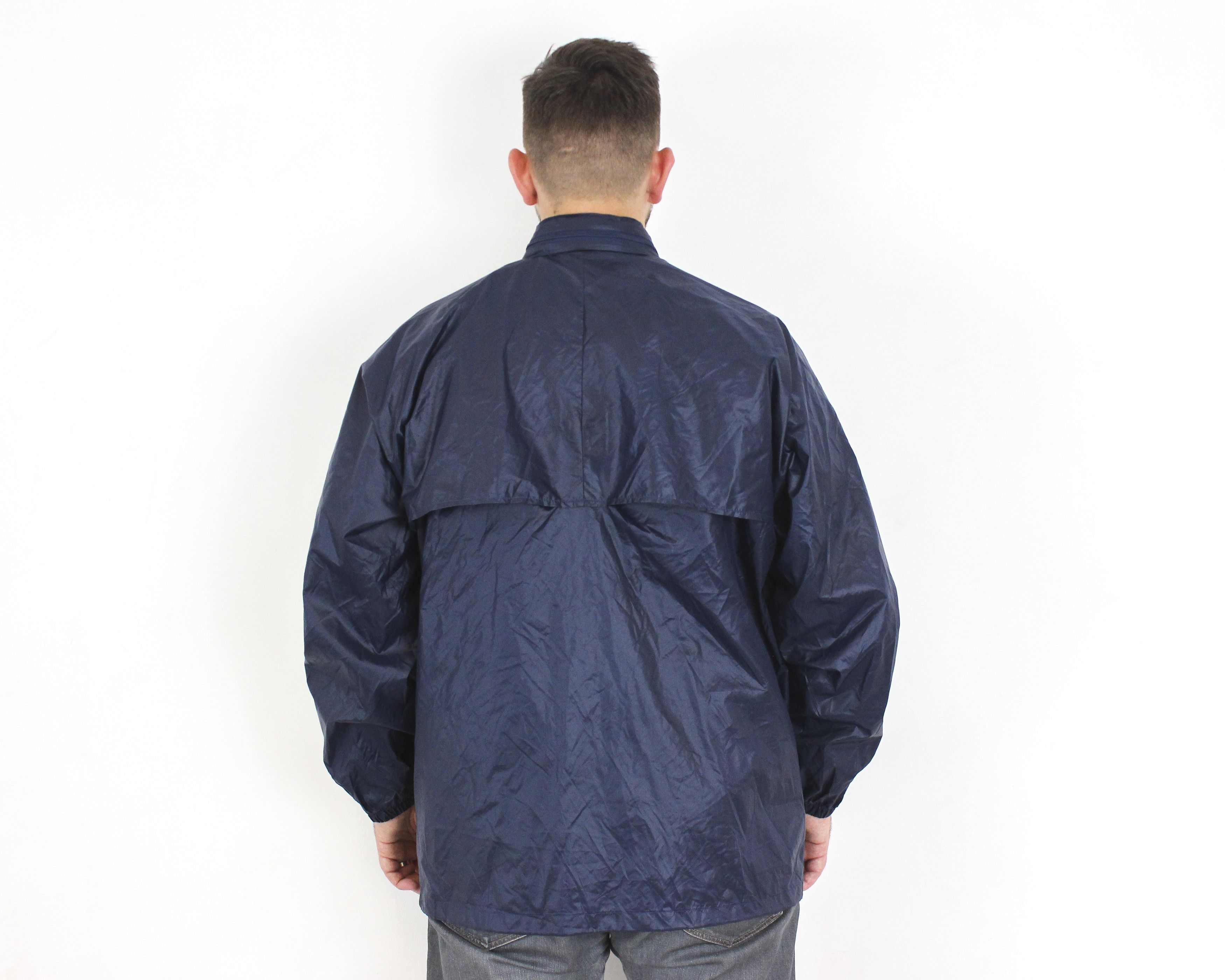 Adidas Mens XL Packable 80s Nylon Track Jacket Hooded UK 44 Sport Size US XL / EU 56 / 4 - 4 Thumbnail