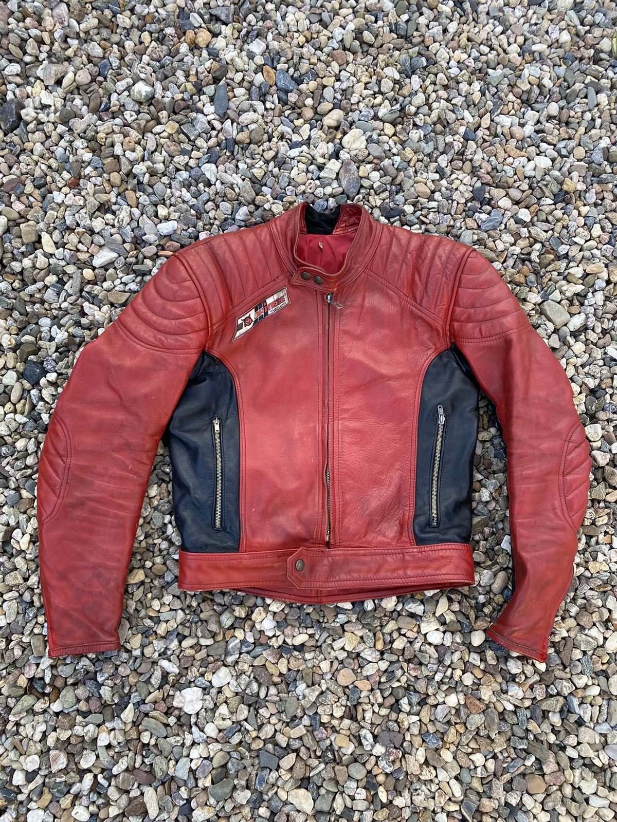 image of Dainese Vintage Leather Jacket in Red, Men's (Size Medium)