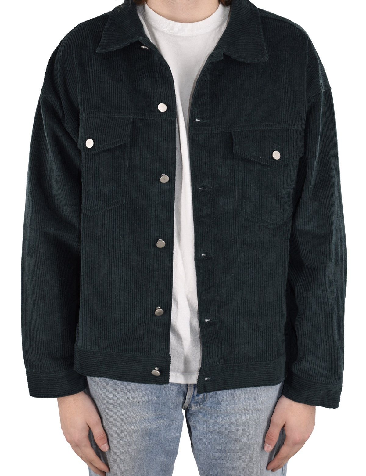Vintage Corduroy Jacket Emerald Green Size US M / EU 48-50 / 2 - 1 Thumbnail