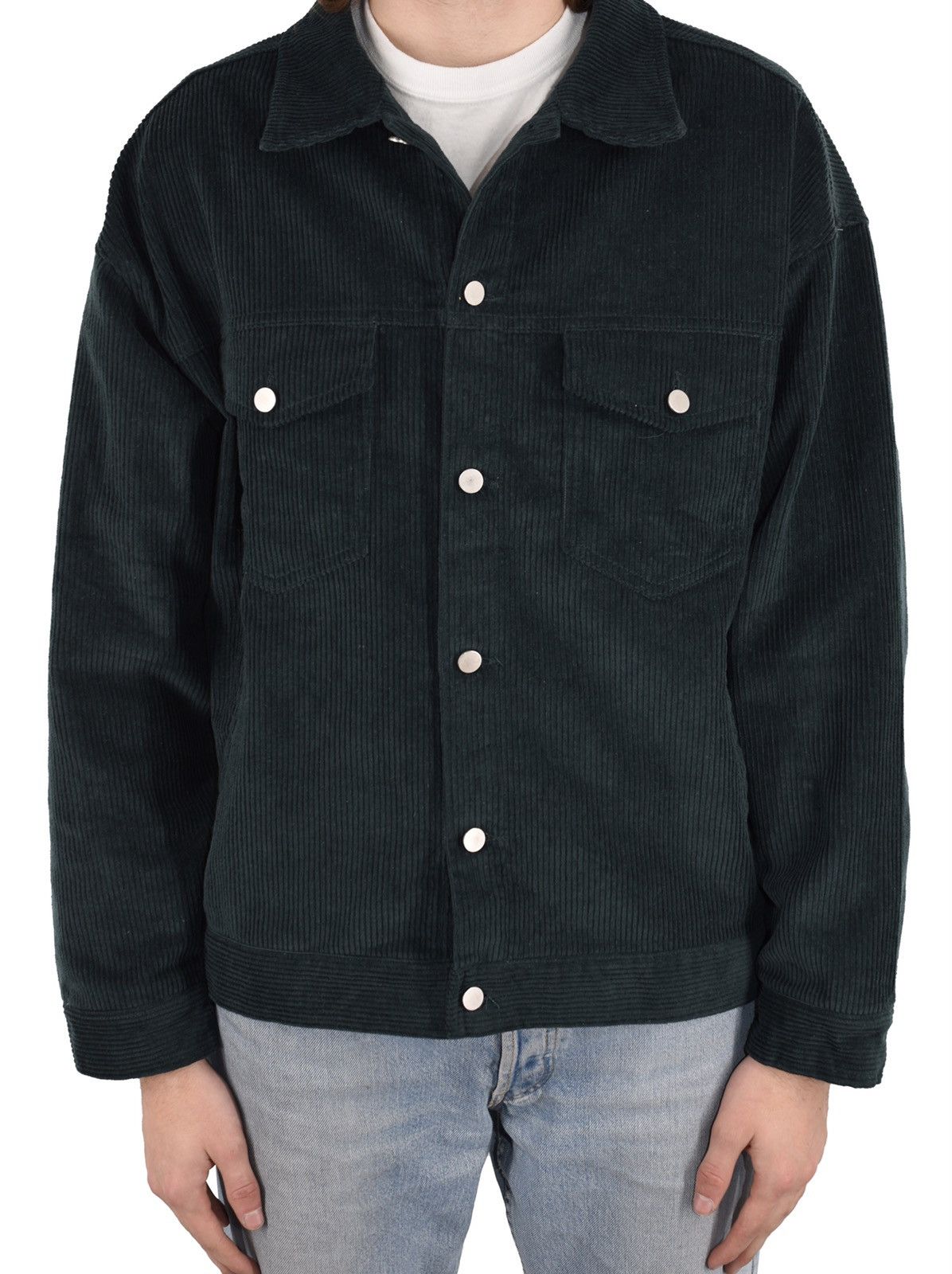 Vintage Corduroy Jacket Emerald Green Size US M / EU 48-50 / 2 - 2 Thumbnail