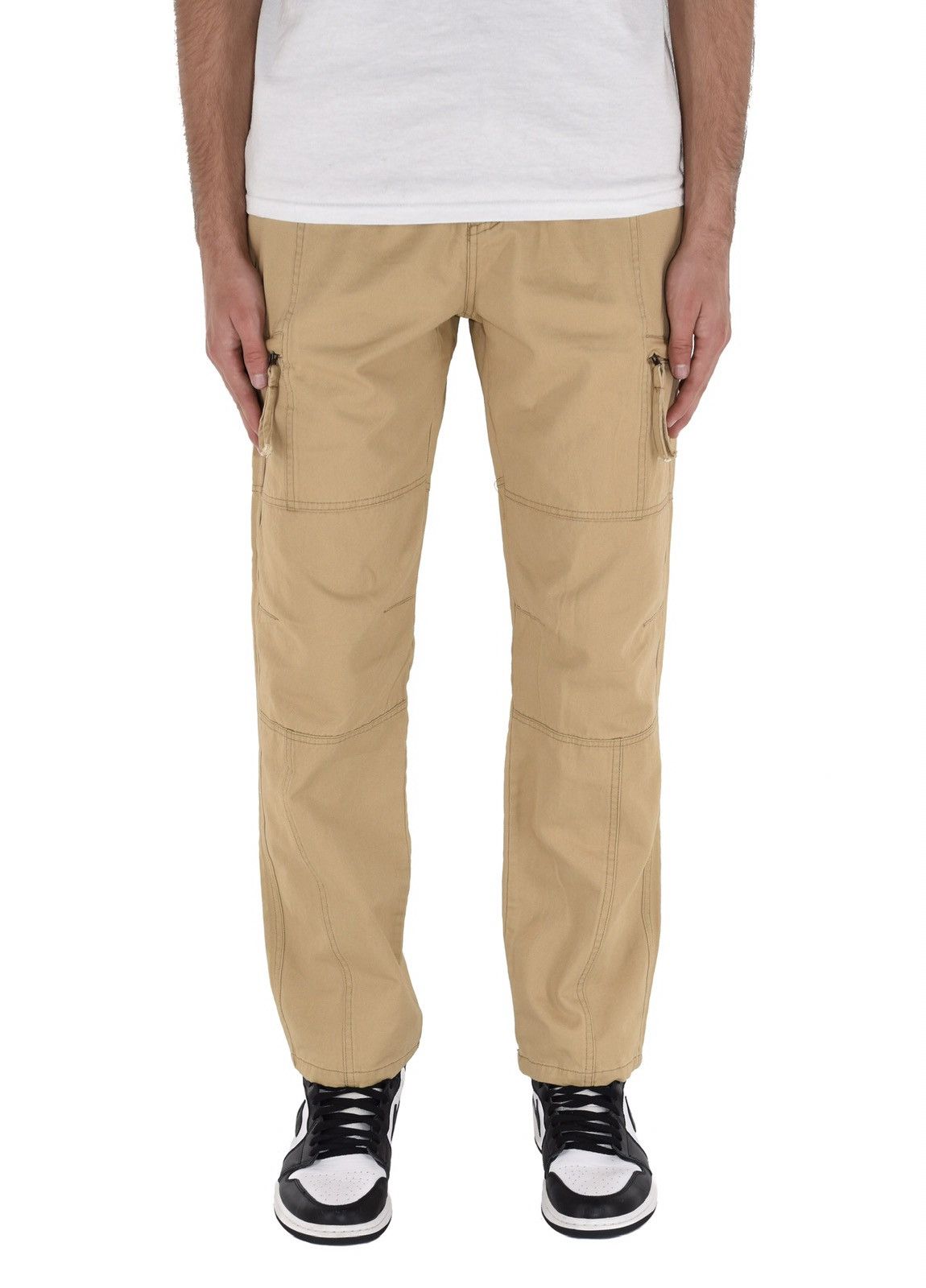 Japanese Brand Zip Cargo Pants Tan Size US 32 / EU 48 - 1 Thumbnail