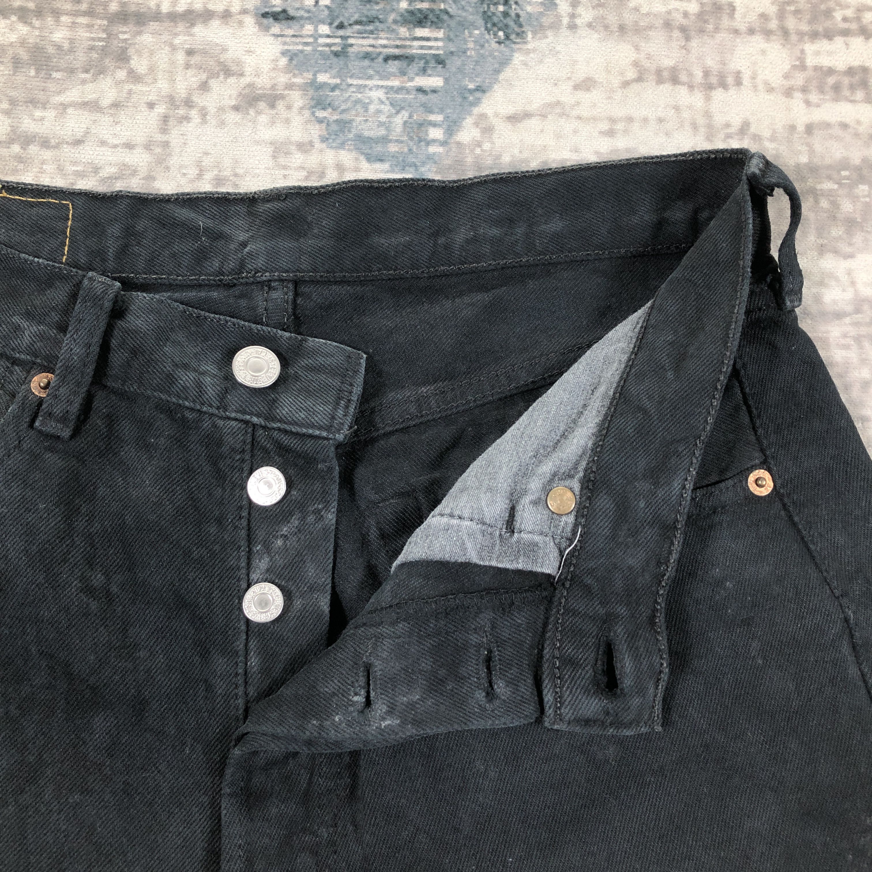 Levi's × Vintage Vintage Levis 501 Jeans Black Denim Size US 29 - 5 Thumbnail