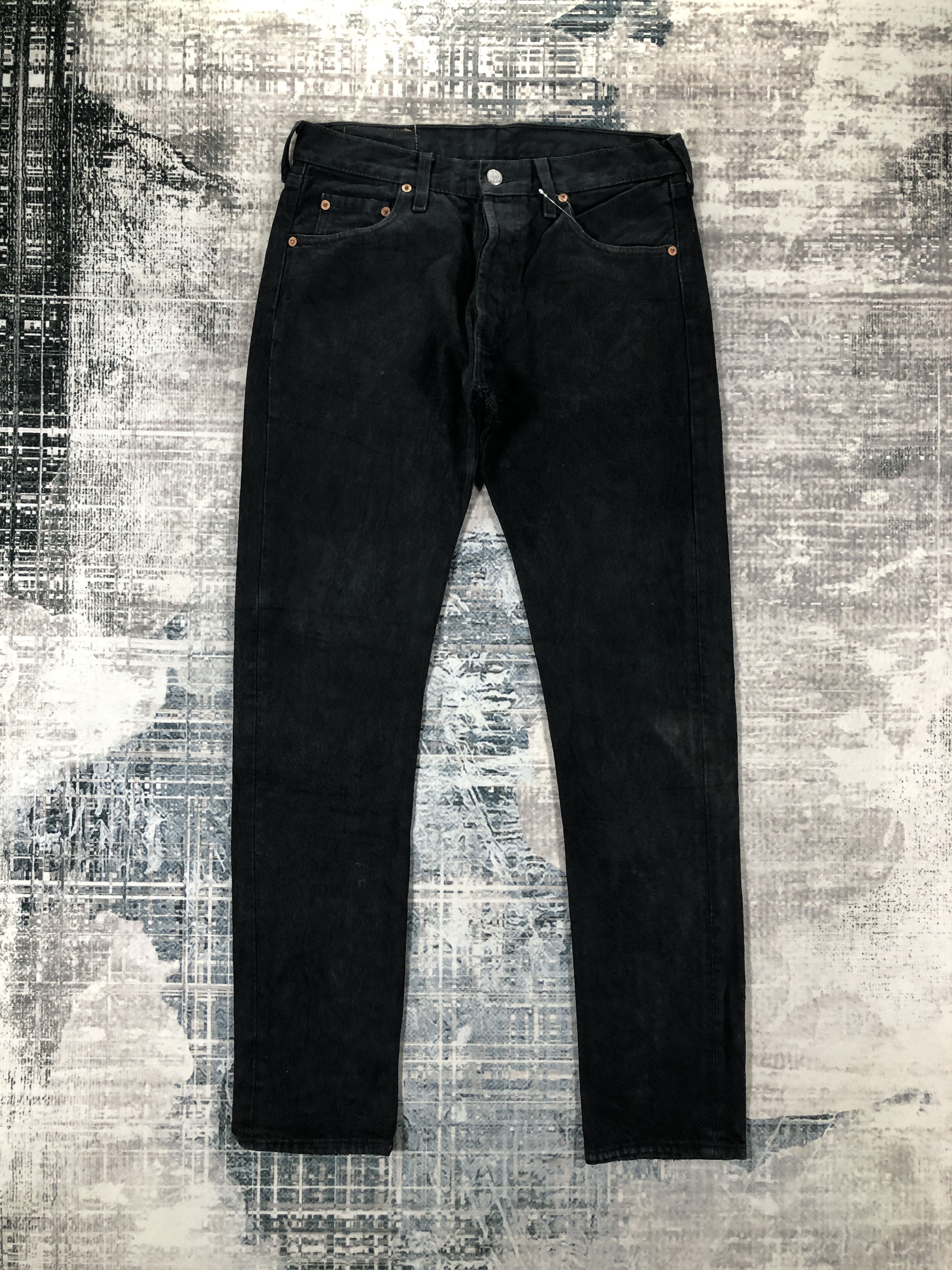 Levi's × Vintage Vintage Levis 501 Jeans Black Denim Size US 31 - 1 Thumbnail