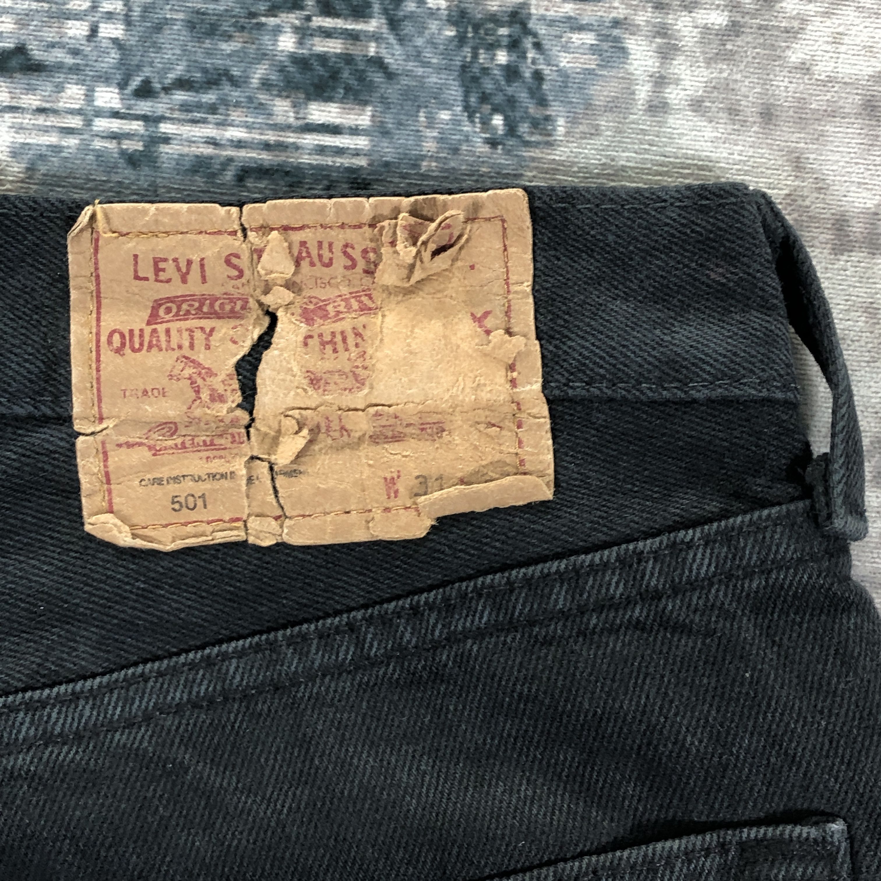 Levi's × Vintage Vintage Levis 501 Jeans Black Denim Size US 31 - 13 Thumbnail