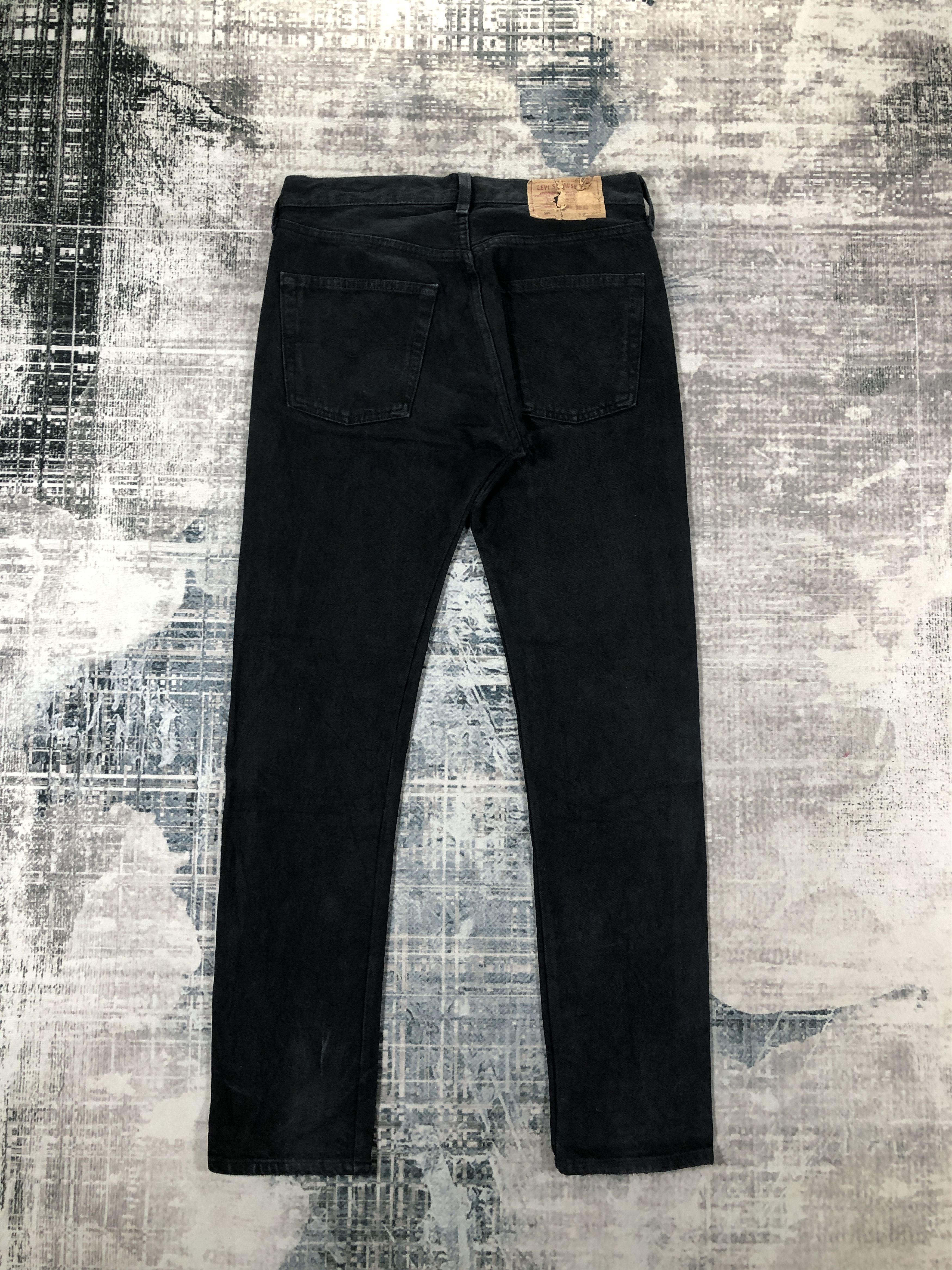 Levi's × Vintage Vintage Levis 501 Jeans Black Denim Size US 31 - 2 Thumbnail