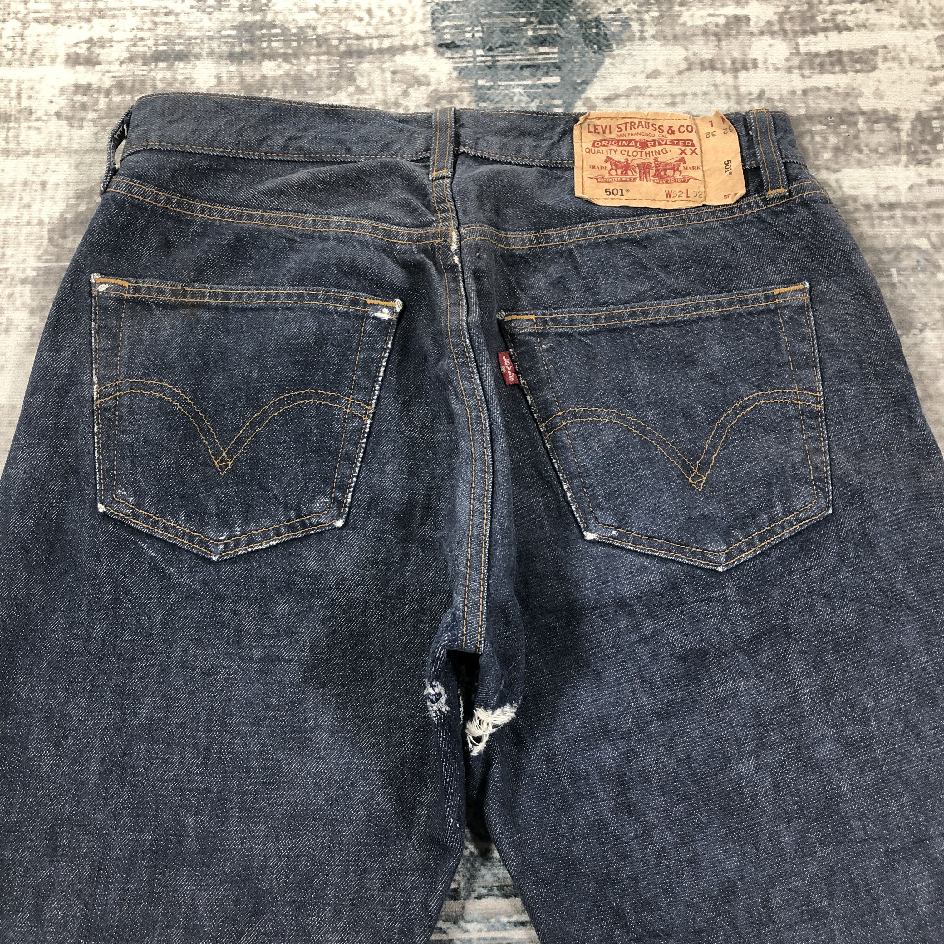 Levi's × Vintage Vintage Levis 501 Jeans Dark Wash Denim Size US 30 / EU 46 - 4 Thumbnail