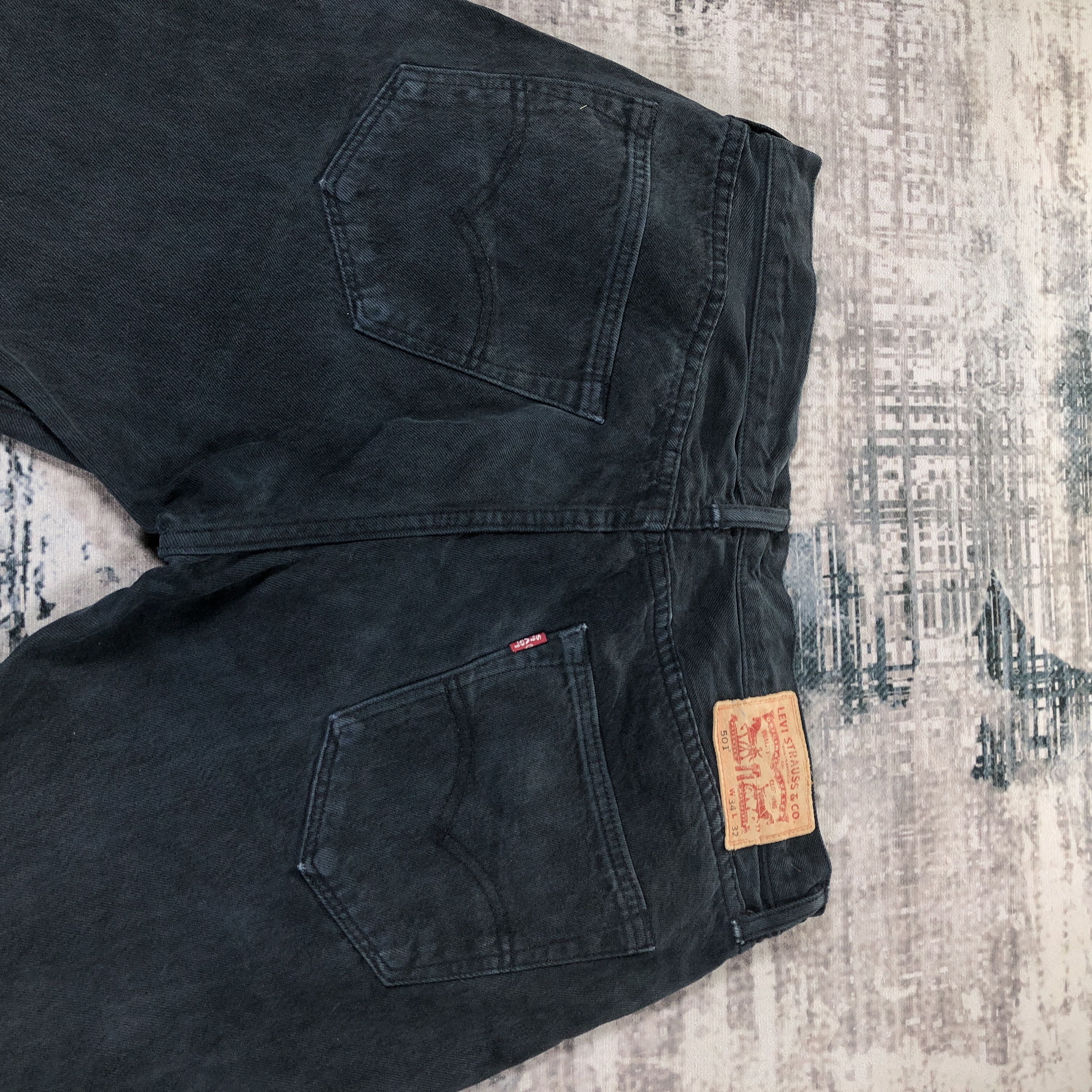 Levi's × Vintage Vintage Levis 501 Jeans Faded Black Denim Size US 34 / EU 50 - 4 Thumbnail