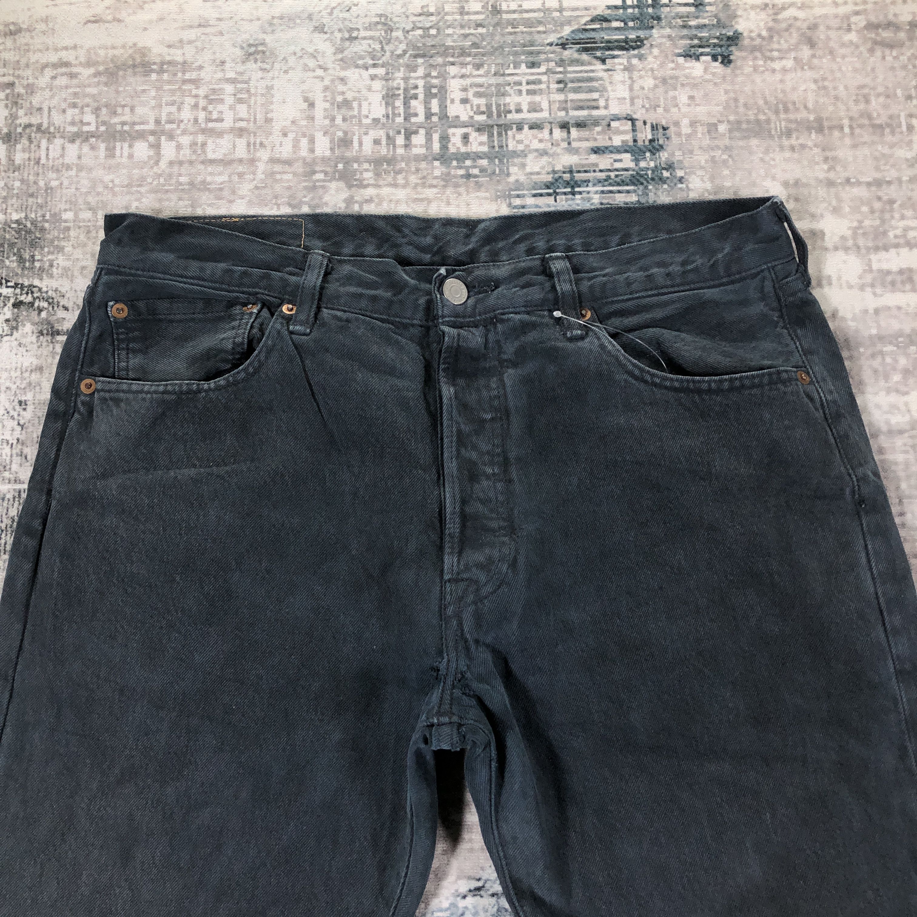 Levi's × Vintage Vintage Levis 501 Jeans Faded Black Denim Size US 34 / EU 50 - 3 Thumbnail