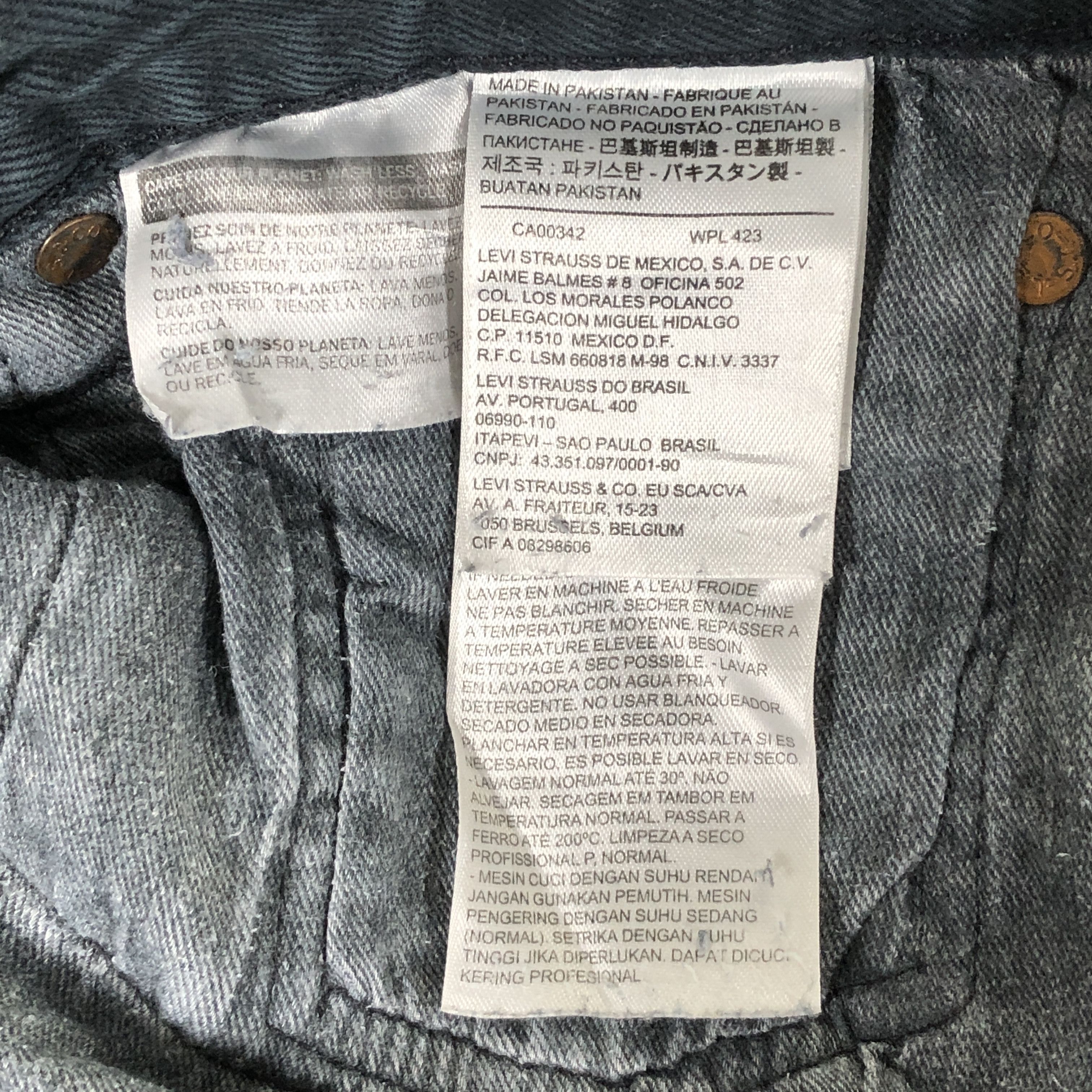 Levi's × Vintage Vintage Levis 501 Jeans Faded Black Denim Size US 34 / EU 50 - 11 Thumbnail