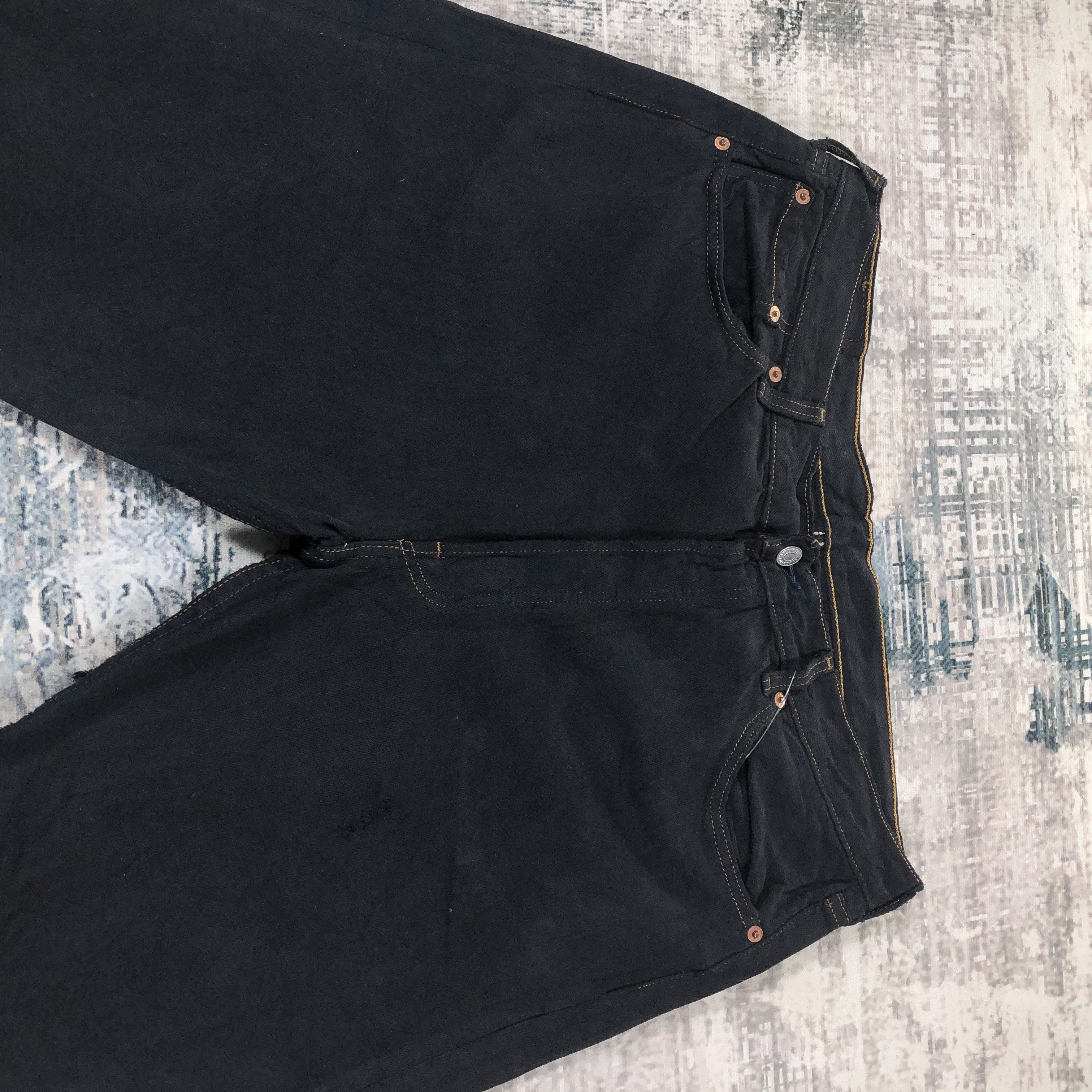 Levi's × Vintage Vintage Levis 501 Jeans Black Denim Size US 36 / EU 52 - 3 Thumbnail