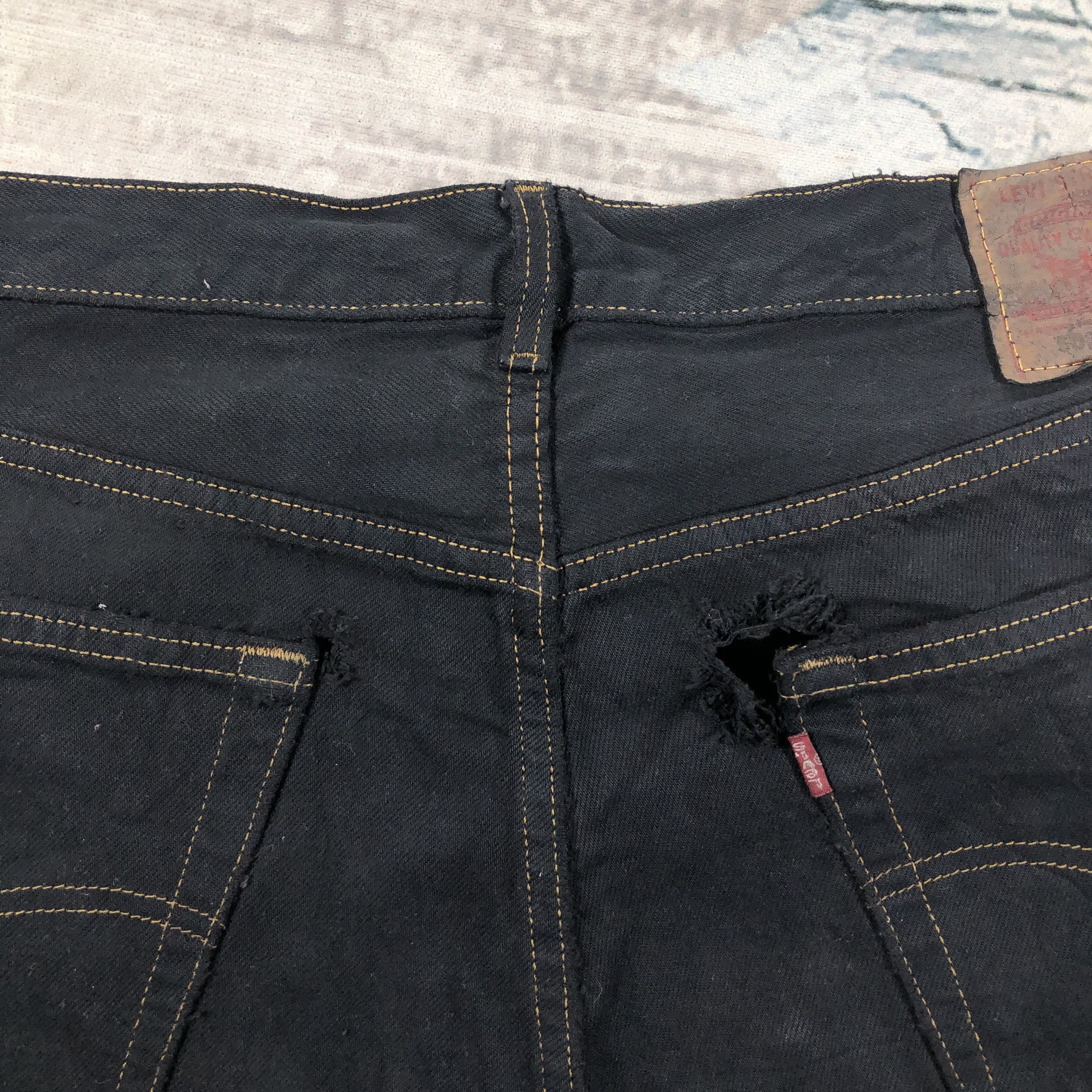 Levi's × Vintage Vintage Levis 501 Jeans Black Denim Size US 36 / EU 52 - 6 Thumbnail