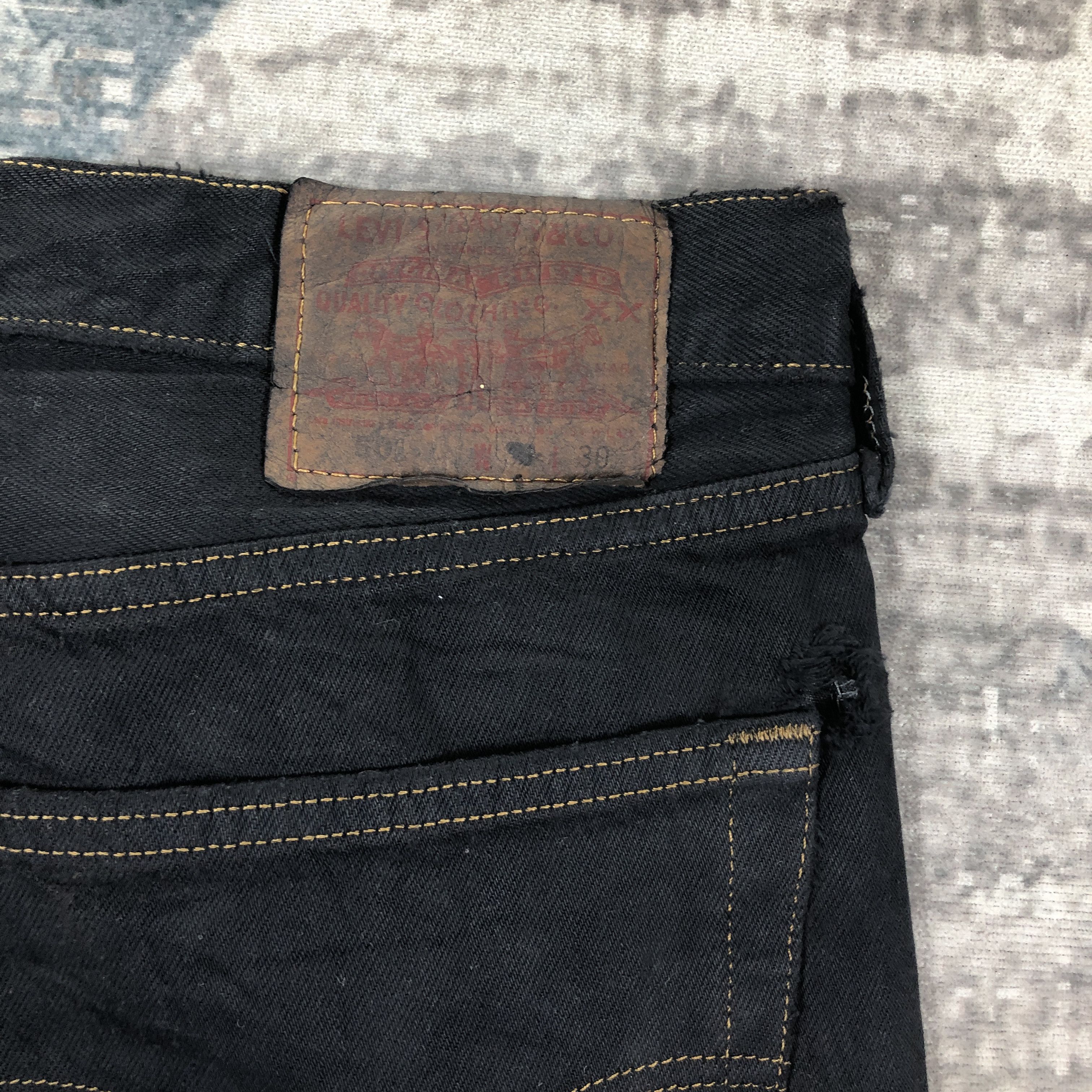 Levi's × Vintage Vintage Levis 501 Jeans Black Denim Size US 36 / EU 52 - 15 Thumbnail